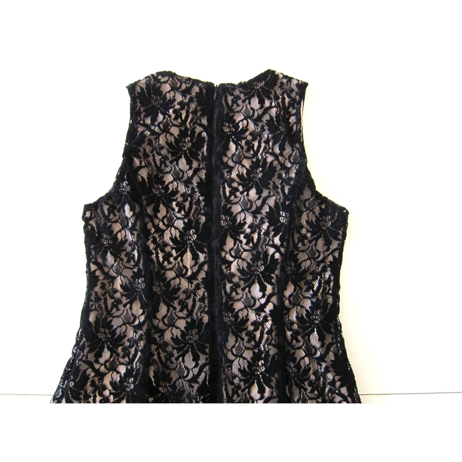 Liz Claiborne Liz Claiborne Black Velvet Floral Sleeveless A-Line Shift Tank Dress 10 Size L / US 10 / IT 46 - 6 Thumbnail