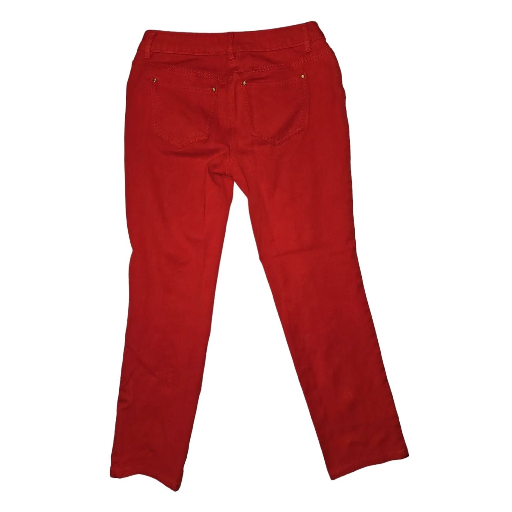 Vintage Chico'S Jeans Womens 00 Red Slimming Ankle Stretch Casual Workwear Size 24" / US 00 / IT 34 - 7 Thumbnail