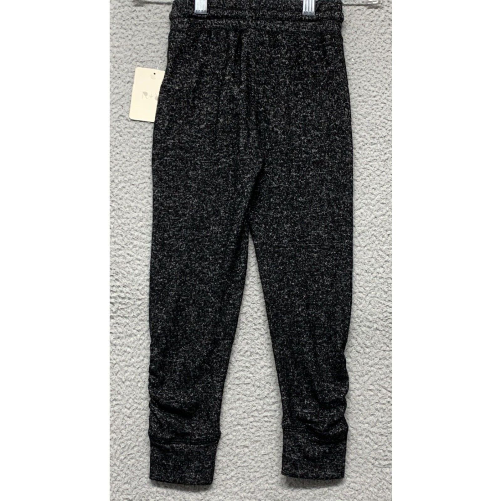 Vintage R&R Boys/Girls Sweat Pants XS Heather Black Pockets Stretch Gathered Ankle NWT NEW Front Pleated Regular Tapered Inseam 18 in Pants Style Size 26" / US 2 / IT 38 - 4 Thumbnail