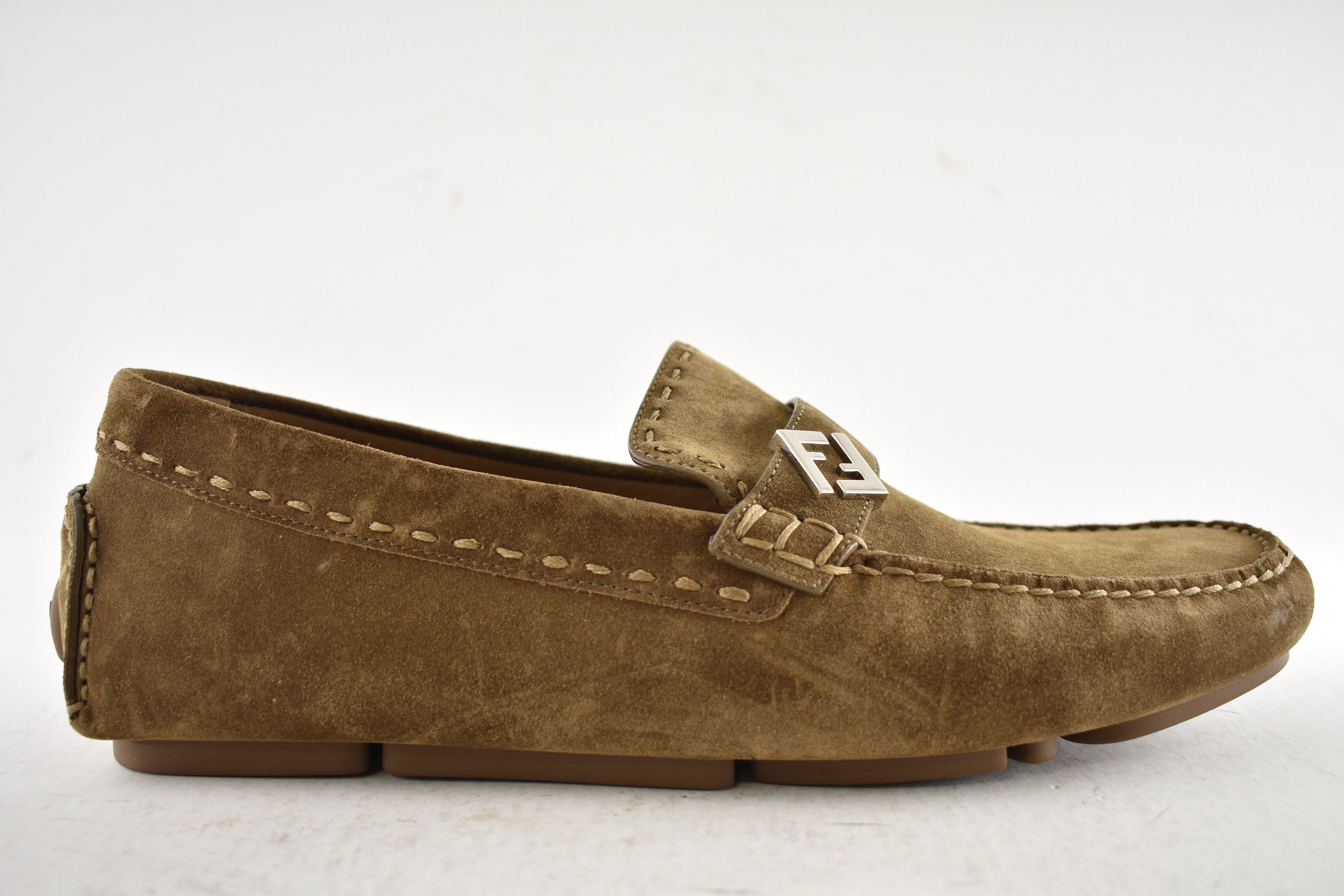 Fendi Fendi Driver Suede FF Logo Loafer Slip On Flat UK 11 US 12 Size US 12 / EU 45 - 2 Thumbnail
