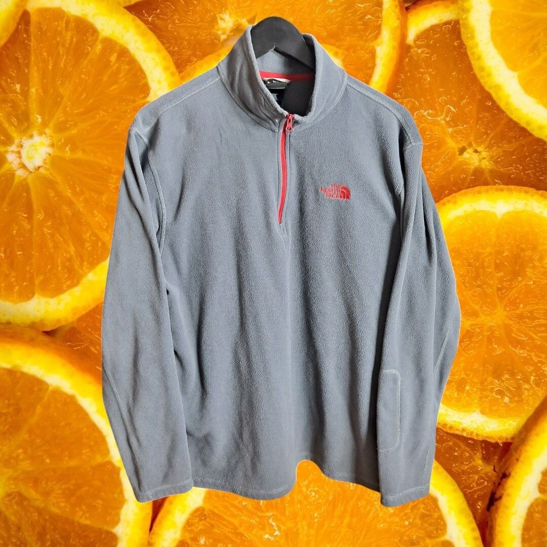 The North Face The North Face Fleece Pullover 1/4 Zip Lightweight Gray Mens Size US L / EU 52-54 / 3 - 2 Thumbnail