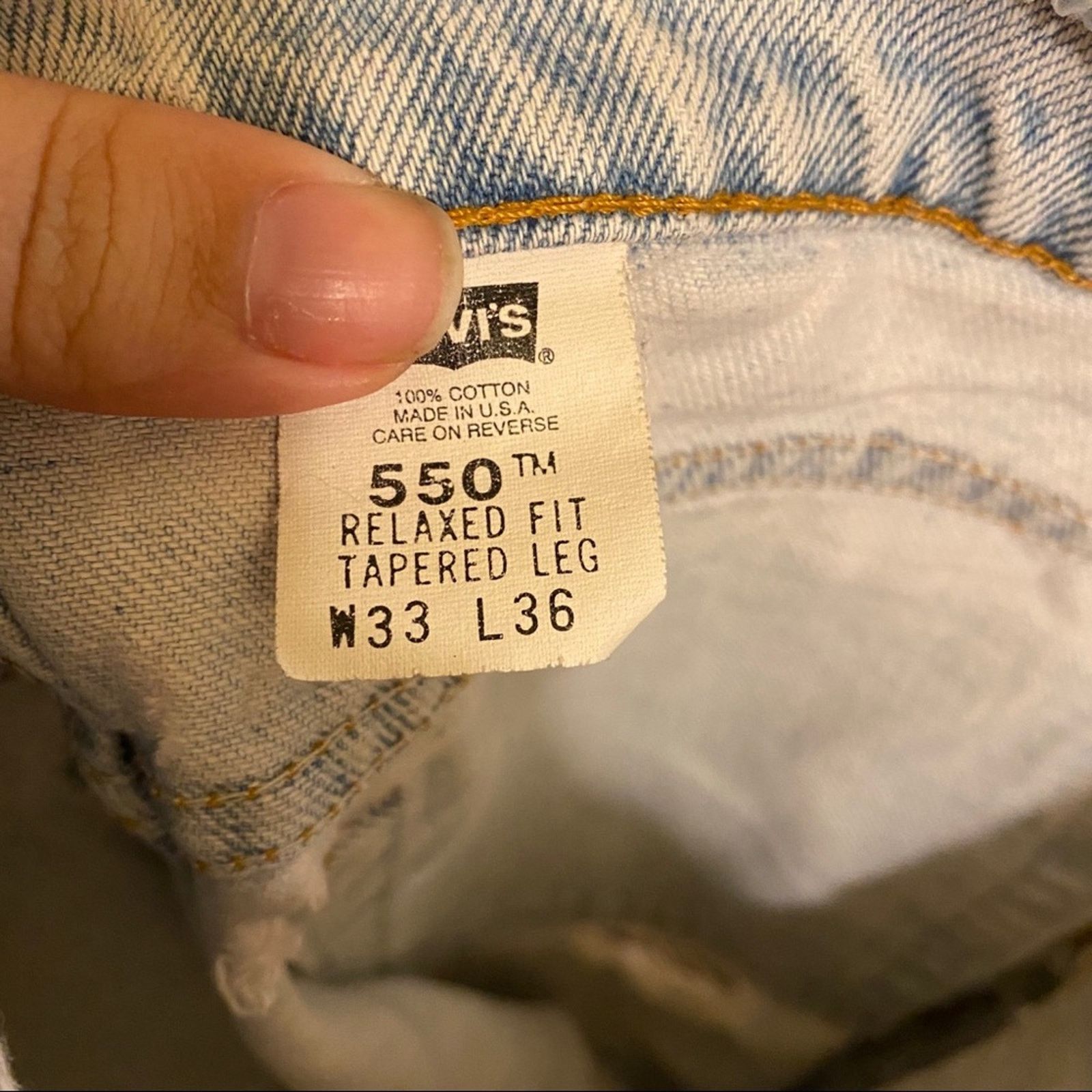 Levi's VNTG LEVIS destroyed high waisted mom jeans 33x36 grunge Size 33" - 4 Thumbnail