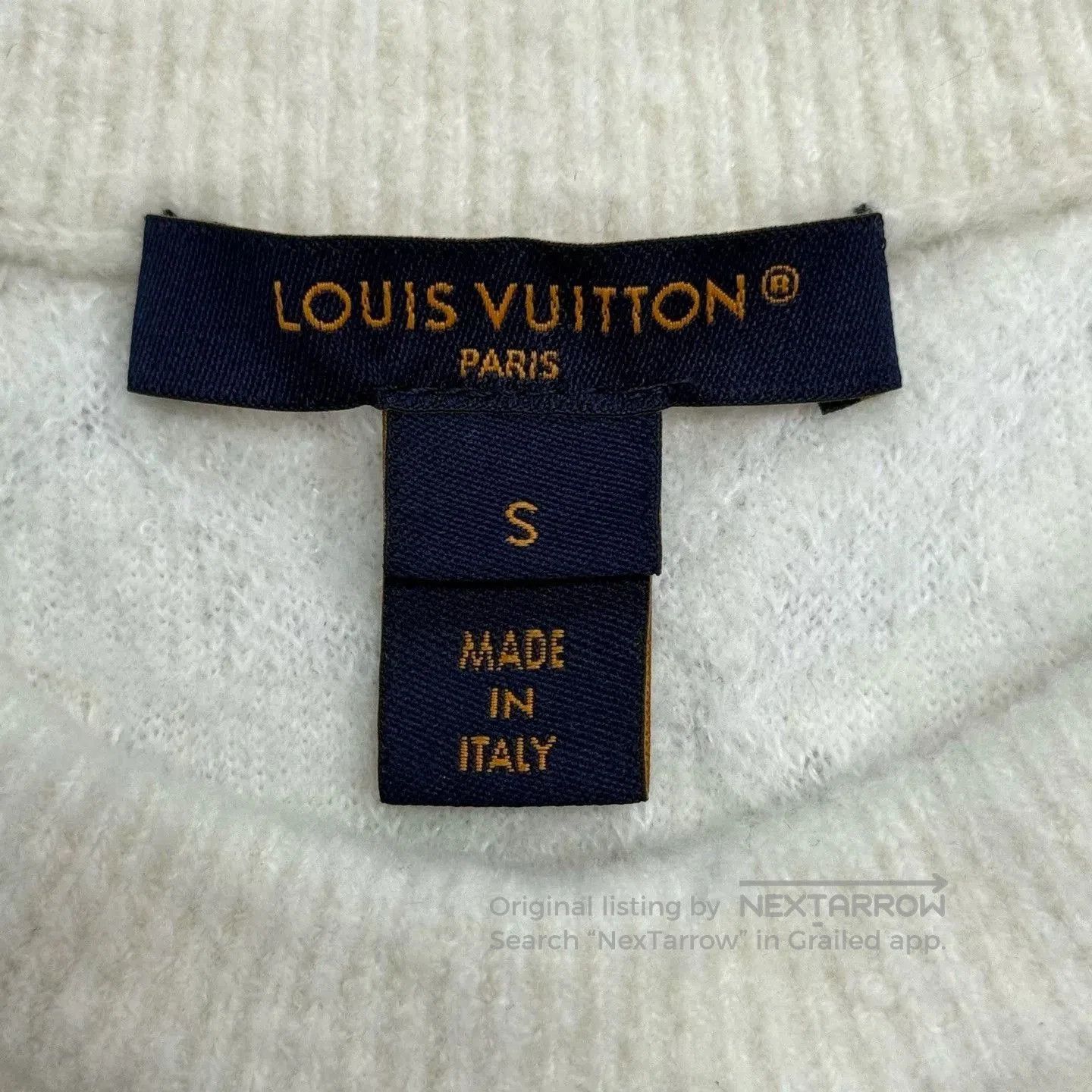 Louis Vuitton Louis Vuitton White Logo Wool Sweater. Size US S / EU 44-46 / 1 - 5 Thumbnail
