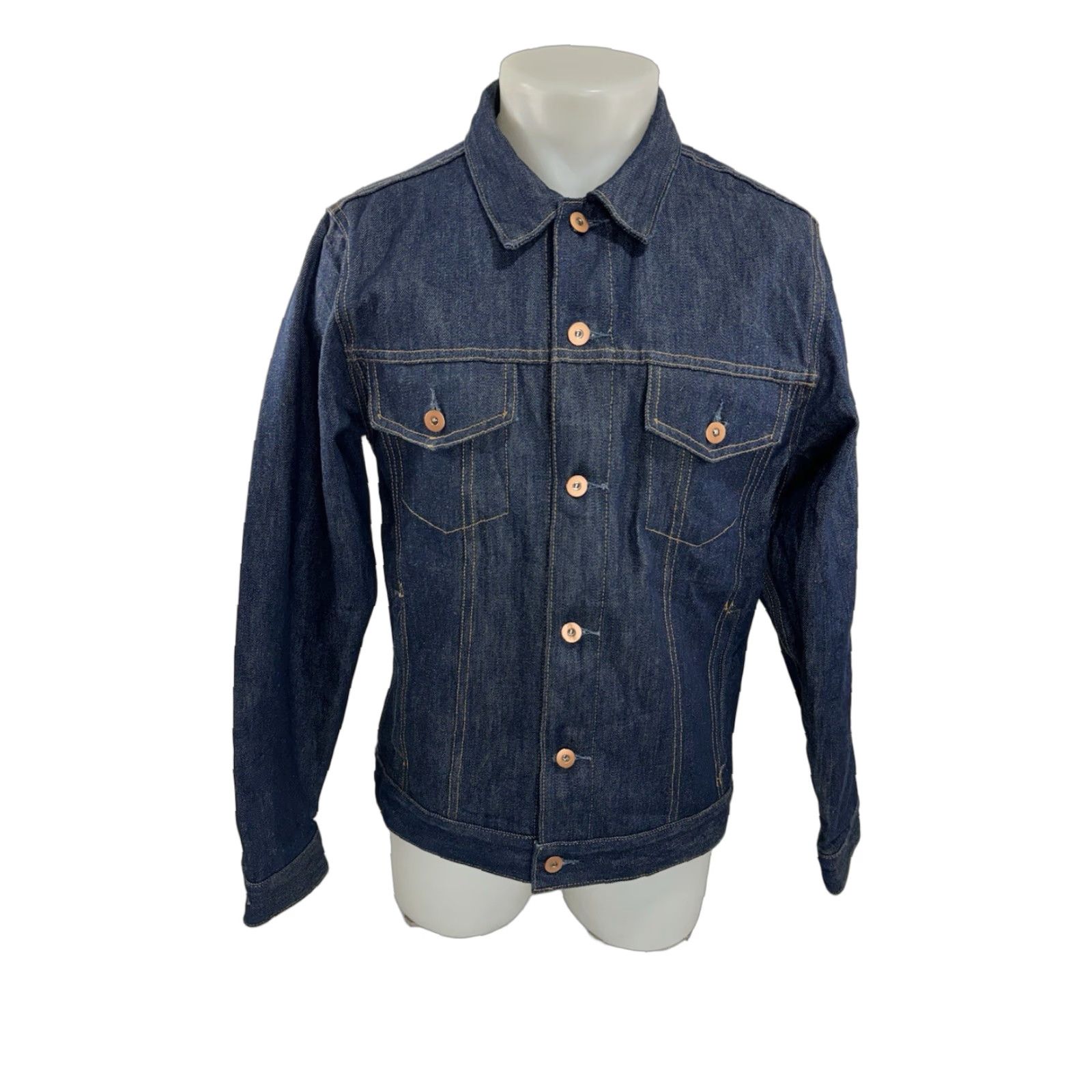 Tellason Tellason USA Denim Trucker Jacket - L - Button, Blue - Mens - Regular Fit Size US L / EU 52-54 / 3 - 1 Thumbnail