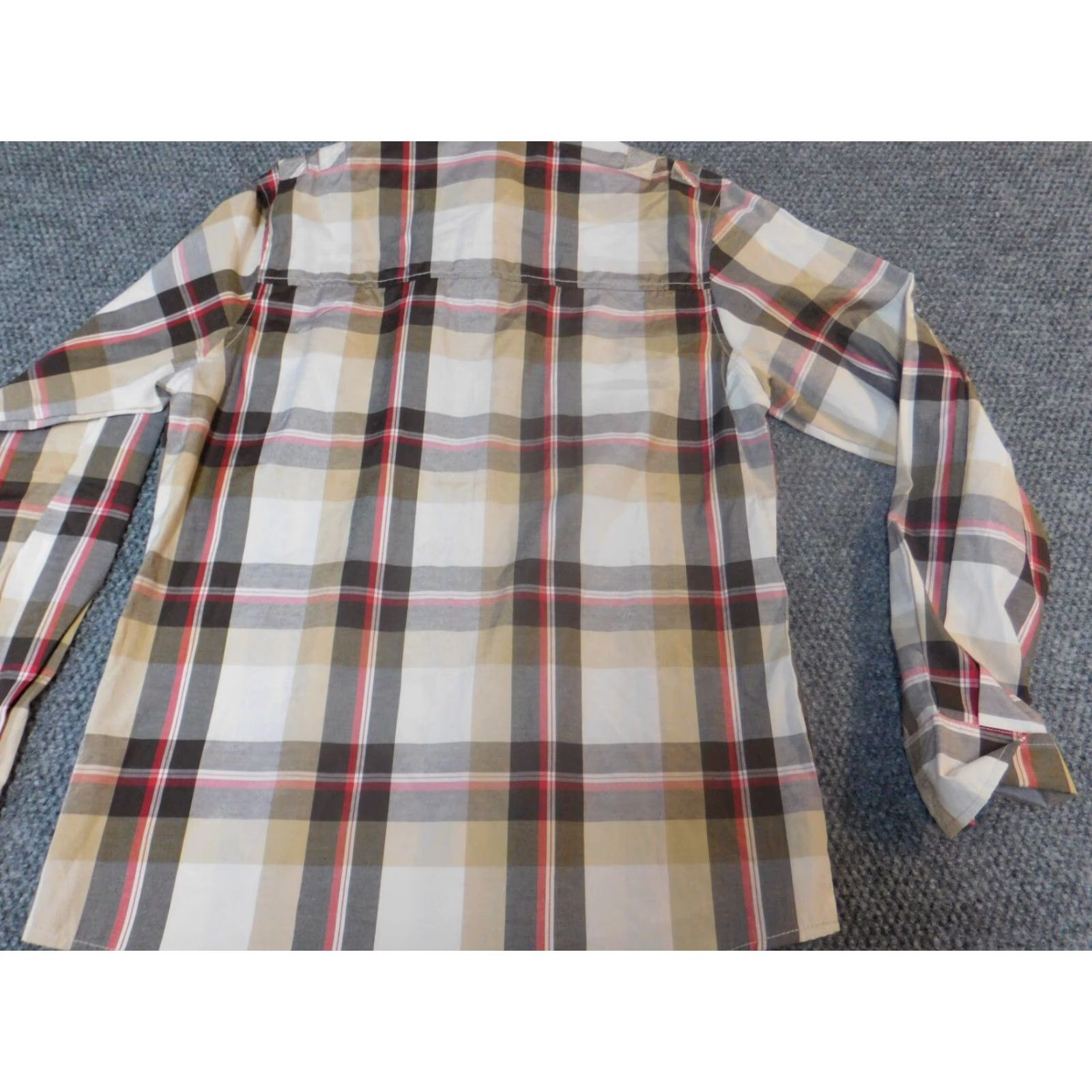 Vintage Red Ape Mens Shirt Long Sleeve Button Down Knit Plaid Cotton Polyester M Red Regular Button-Up Collar Down Theme Logo Western All Seasons Mens Size US M / EU 48-50 / 2 - 6 Thumbnail