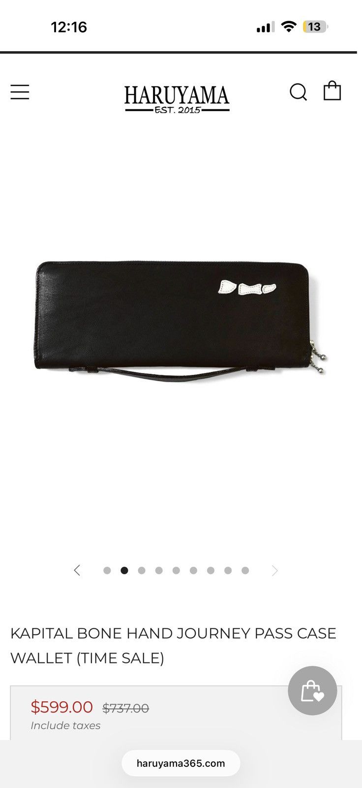 Kapital KAPITAL BONE HAND JOURNEY PASS CASE WALLET Size ONE SIZE - 3 Thumbnail