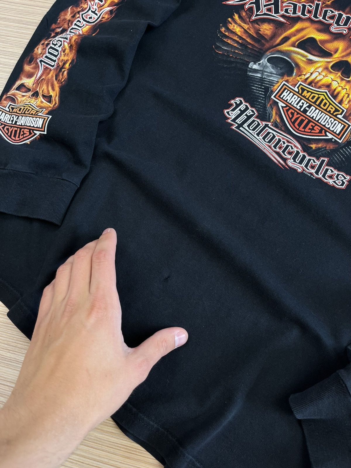 Harley Davidson × Vintage Harley davidson longsleeve shirt flame Size US M / EU 48-50 / 2 - 6 Thumbnail