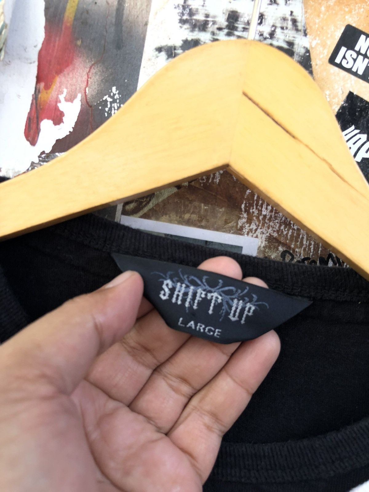 Japanese Brand JAPANESE SHIFT UP POEM DOUBLE LAYER LONGSLEEVE Size US L / EU 52-54 / 3 - 5 Thumbnail