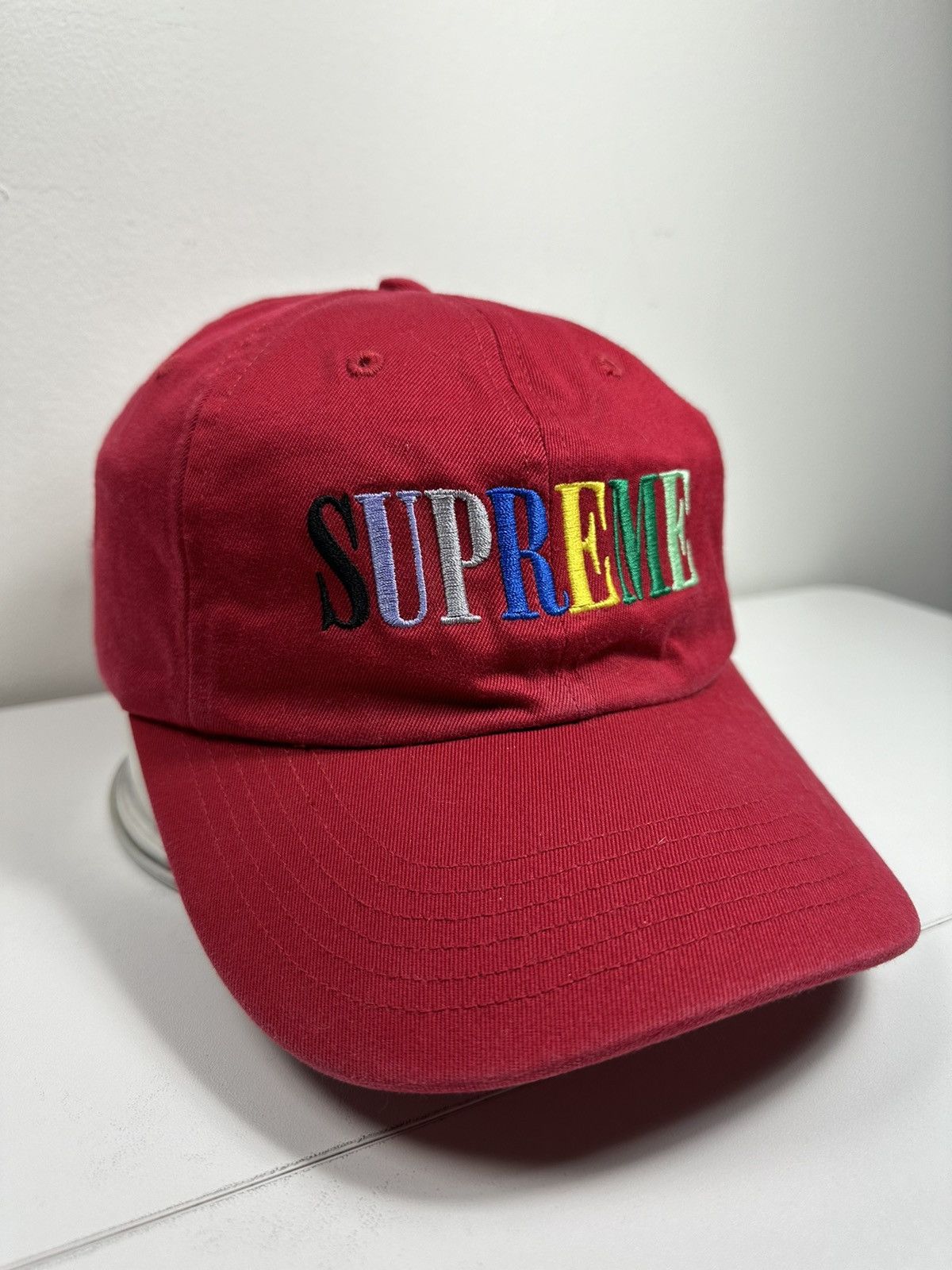 Supreme Supreme Multi Color Logo 6-Panel Cap Hat Size ONE SIZE - 3 Thumbnail