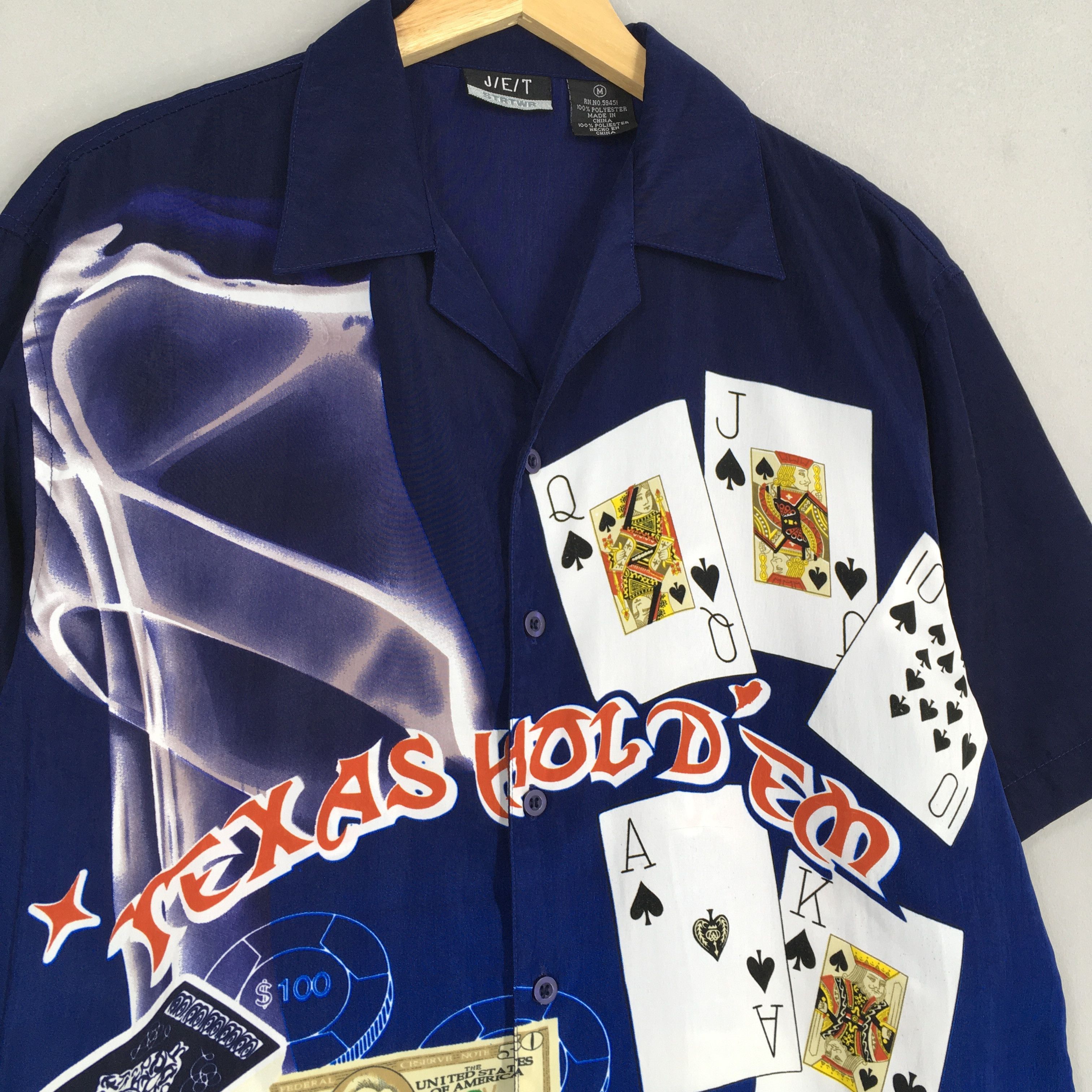Other Vintage 90s King Casino Texas Hold'em Poker Shirt Medium Size US M / EU 48-50 / 2 - 3 Thumbnail