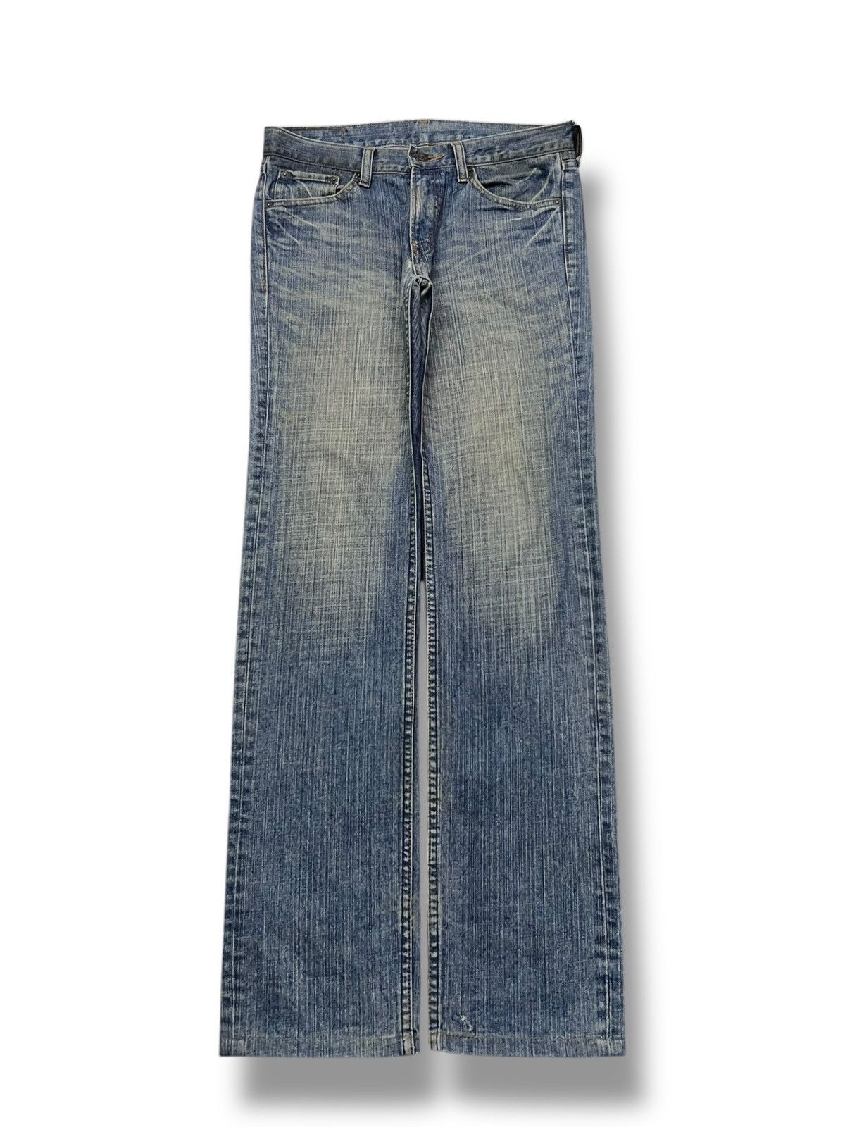 Japanese Brand Vintage 90s Crack Wash Bobson - Faded Wash, Distressed Denim Size US 32 / EU 48 - 2 Thumbnail