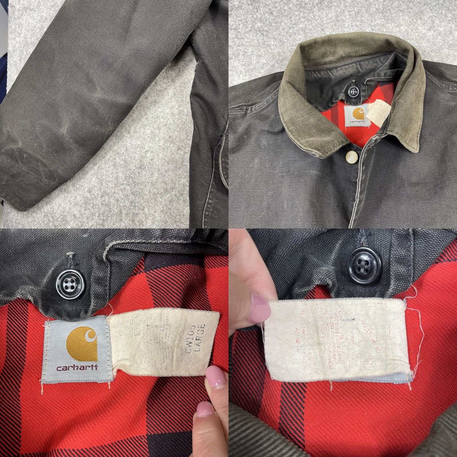 Carhartt VINTAGE Carhartt Jacket Lg Black BuffaloPlaid Removable Liner USA RARE 90s CW105 Mens Size US L / EU 52-54 / 3 - 10 Thumbnail