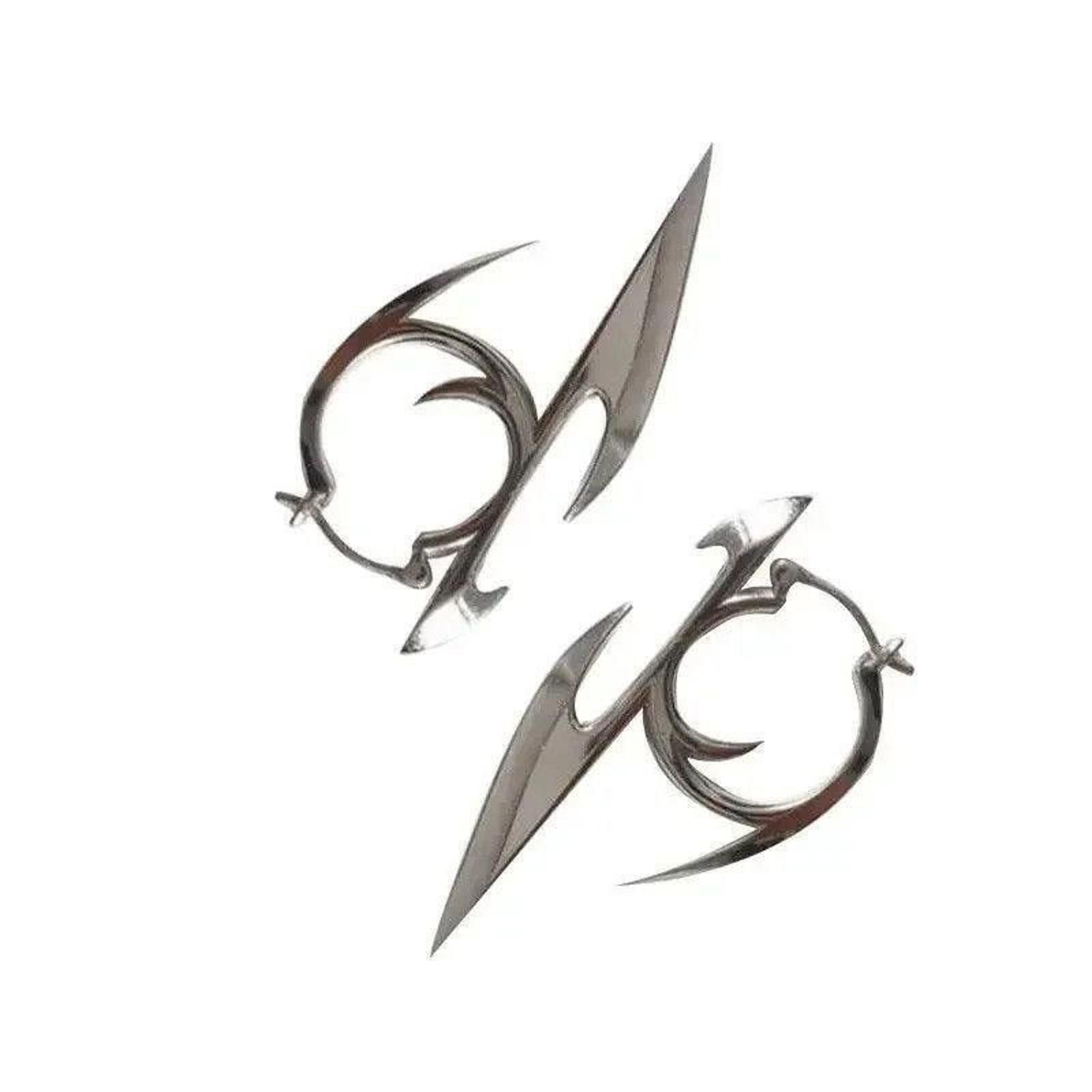Jewelry Cyberpunk Ear Cuff Earrings, Spiky Earrings, Cyber Earrings Size ONE SIZE - 3 Thumbnail
