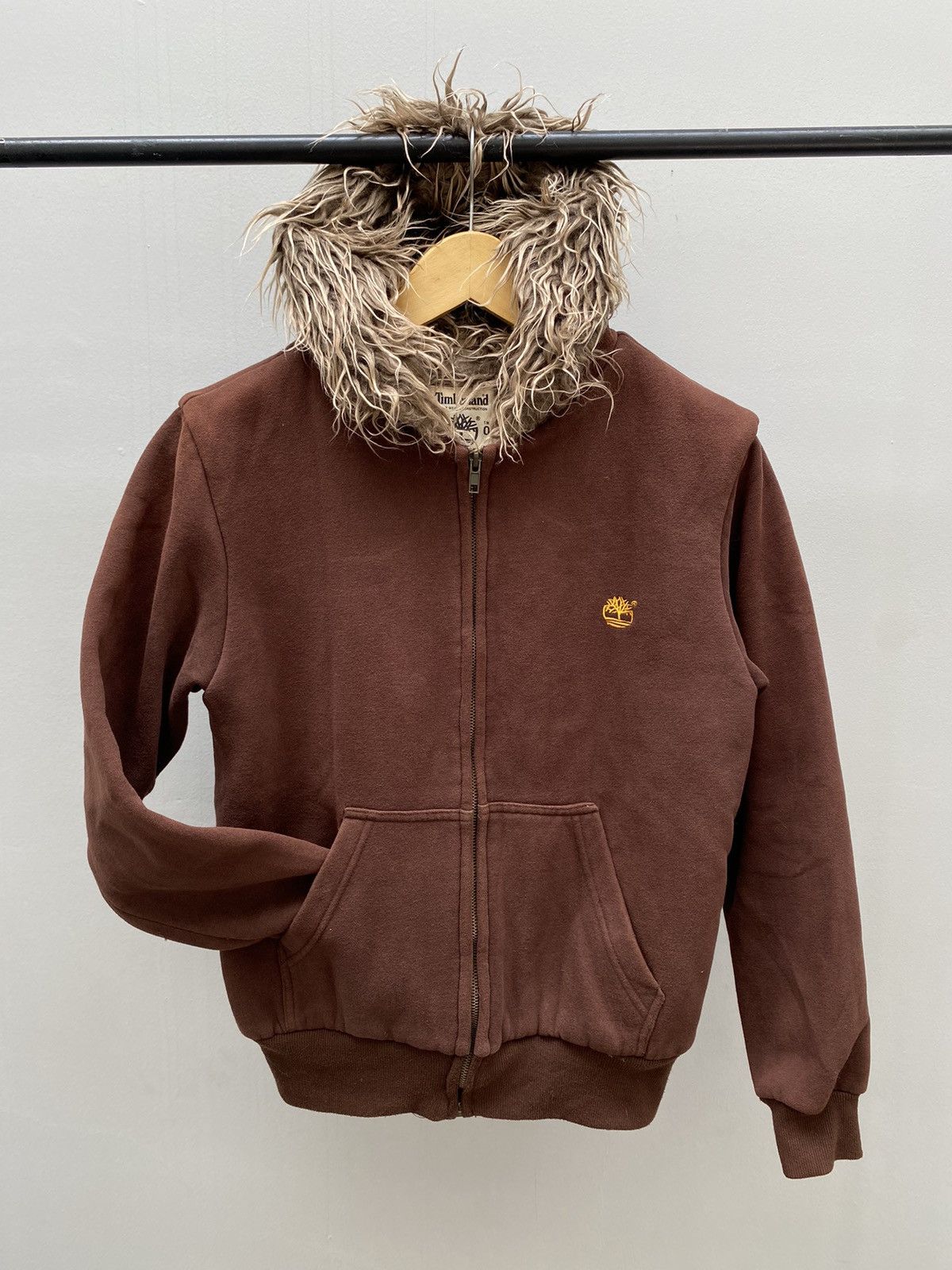 Timberland Brown Fur Zip Hoodie ifsixwasnine lgb style