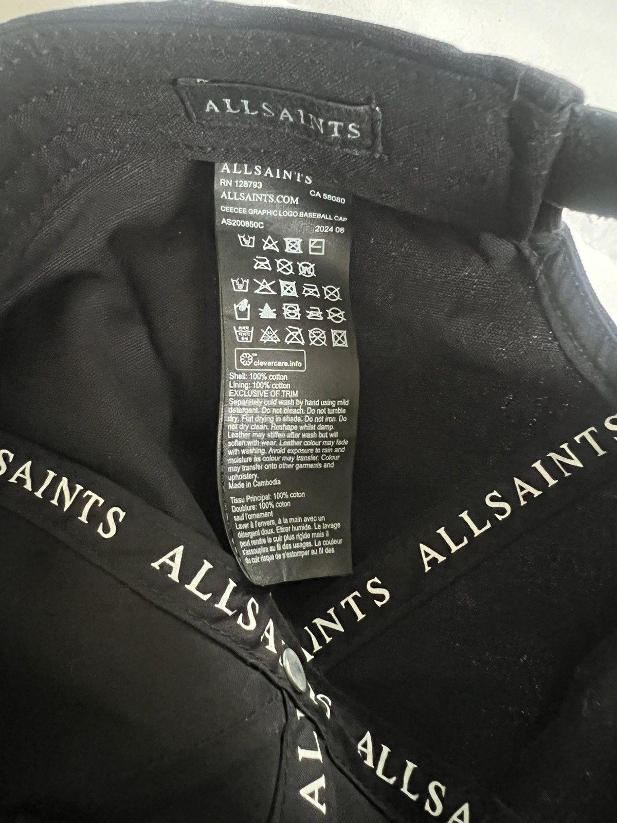 Allsaints AllSaints CeeCee Graphic Logo Baseball Cap Size ONE SIZE - 5 Thumbnail