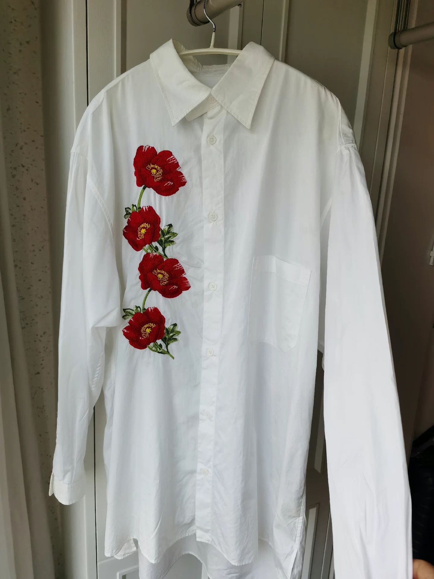 Yohji Yamamoto Yohji Yamamoto 1988 Embroidered Camellia Shirt S3 Worn Size US L / EU 52-54 / 3 - 1 Thumbnail