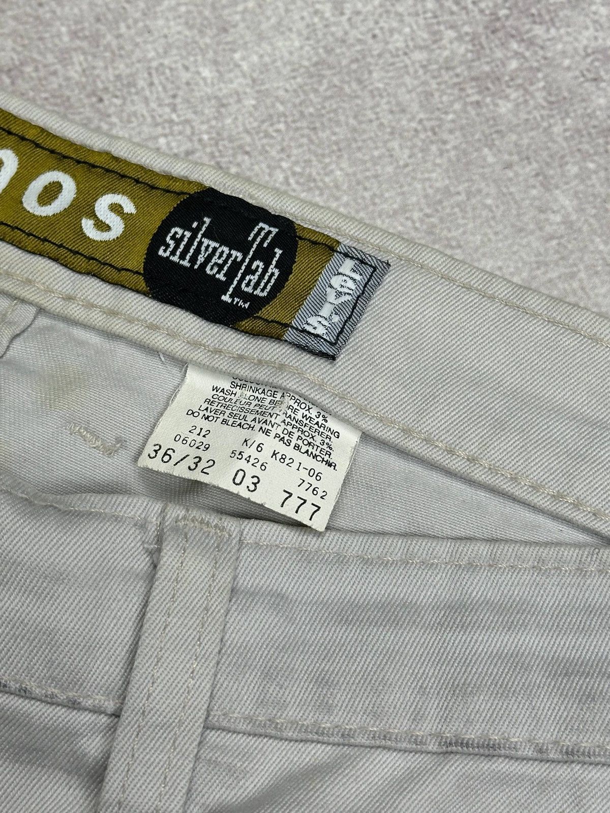 Bape × Levi's Vintage Levis Silver Tab Baggy Chino Pamts Gray Rare 36x32 Size US 36 / EU 52 - 9 Thumbnail