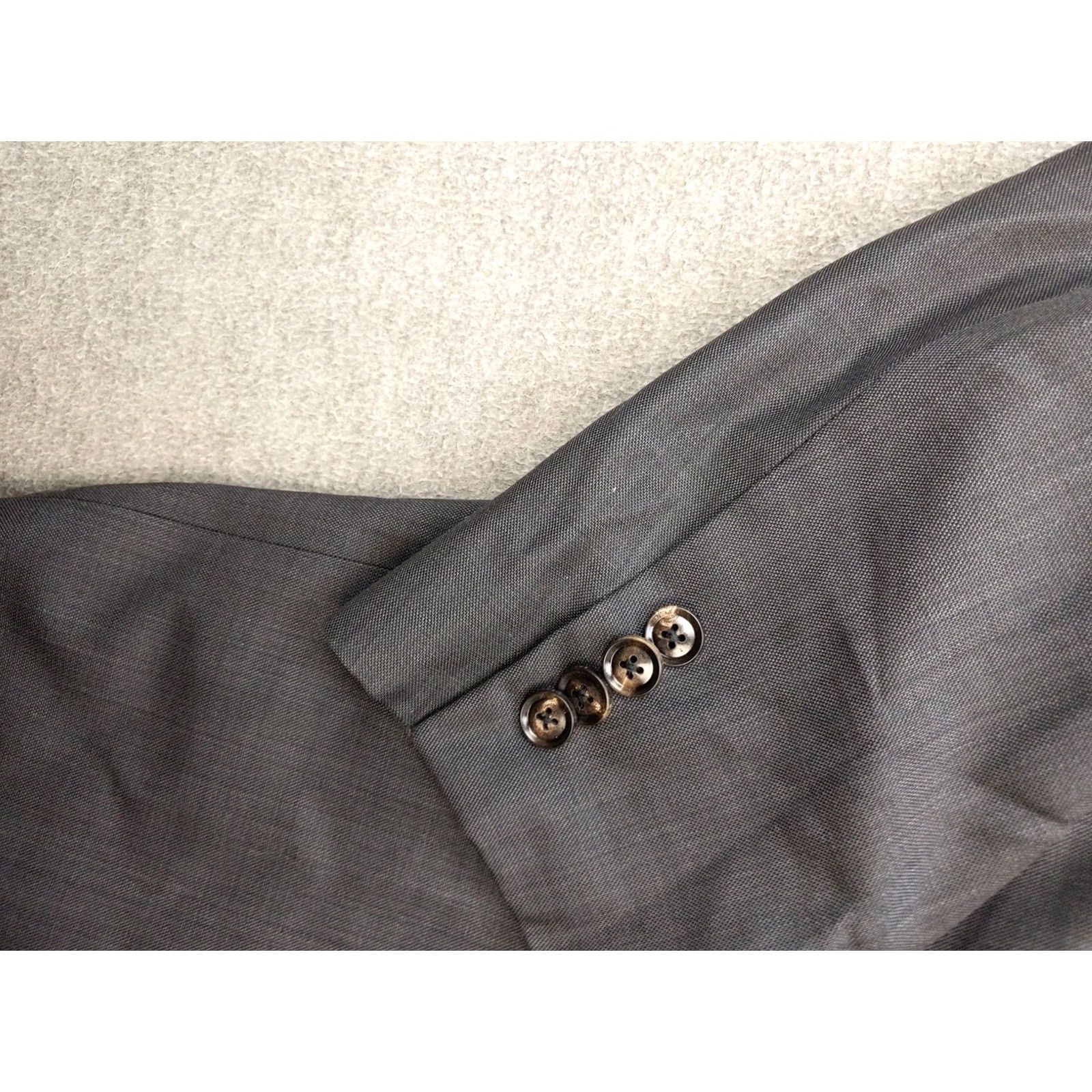 Ted Baker Ted Baker Blazer Mens 44L Gray Wool Endurance Suit Jacket Lined Canada Classic Size 44R - 3 Thumbnail