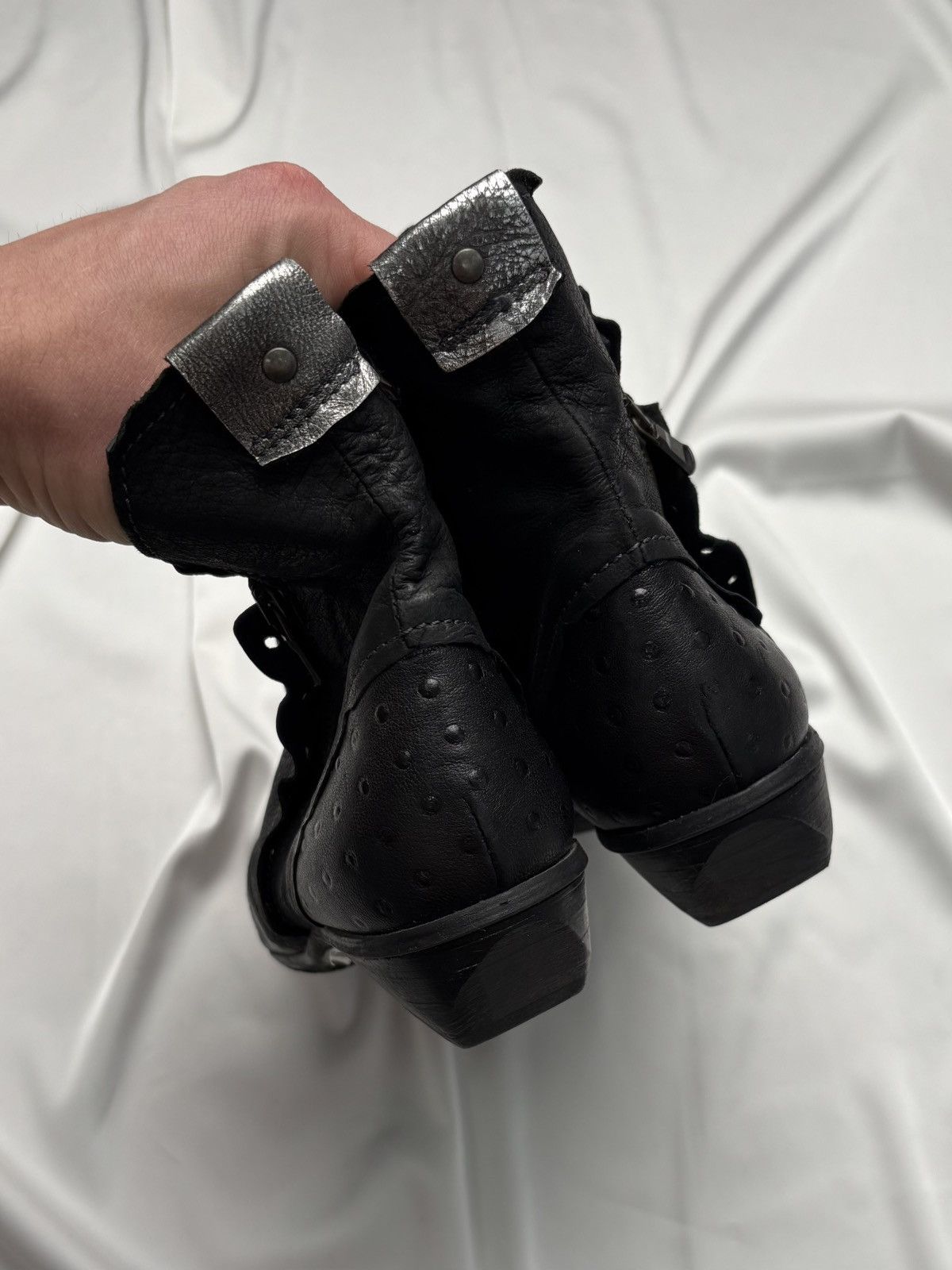 Other Black leather double zip boots like as98 Size US 9 / IT 39 - 8 Thumbnail