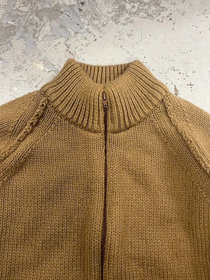 Dolce & Gabbana 1990s Dolce & Gabbana Camel Wool Zip-Up Sweater Size US M / EU 48-50 / 2 - 5 Thumbnail