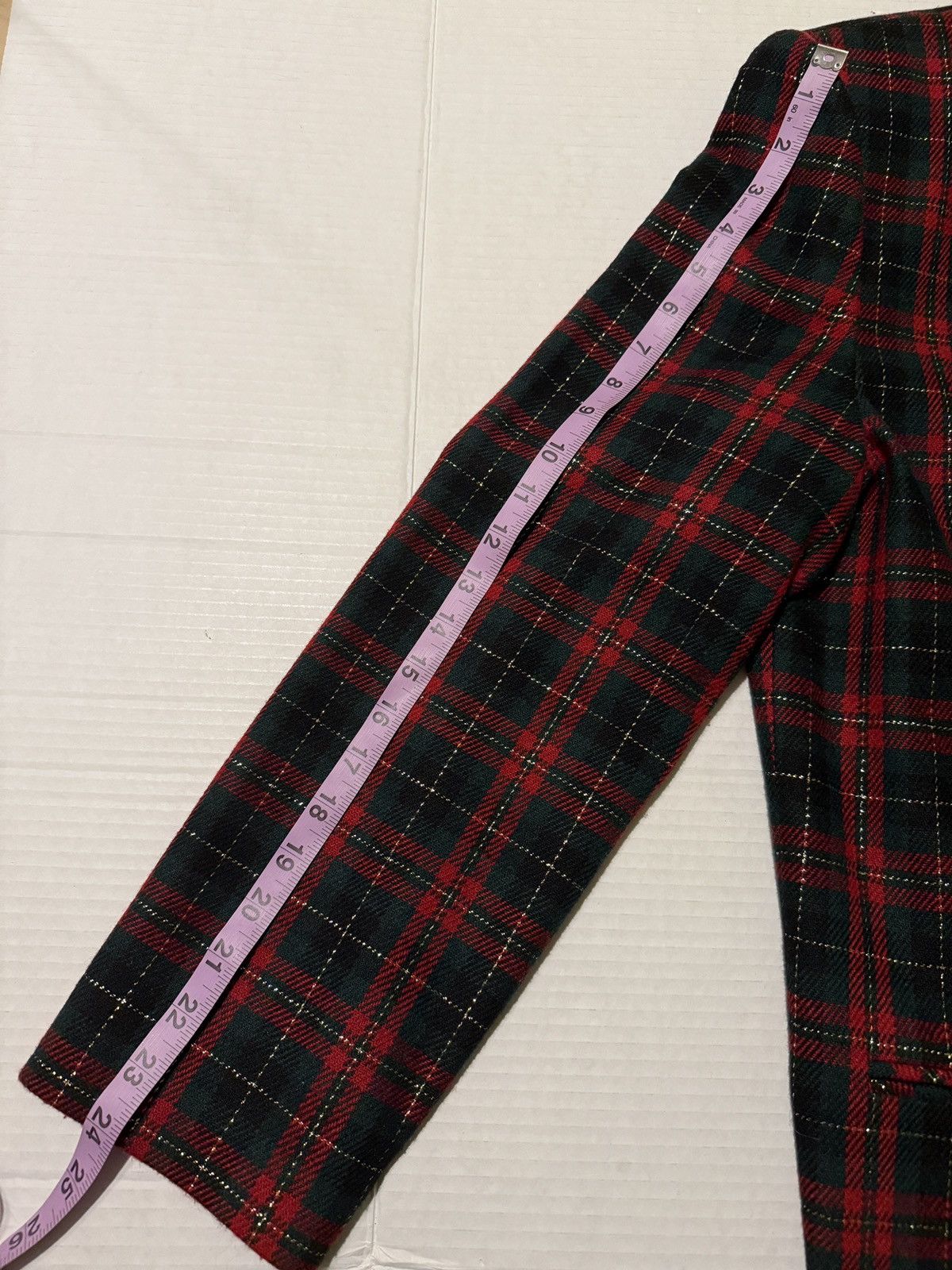 Other Sag Harbor Women Vtg Tartan Plaid Wool Holiday Blazer-14 Size XL / US 12-14 / IT 48-50 - 9 Thumbnail