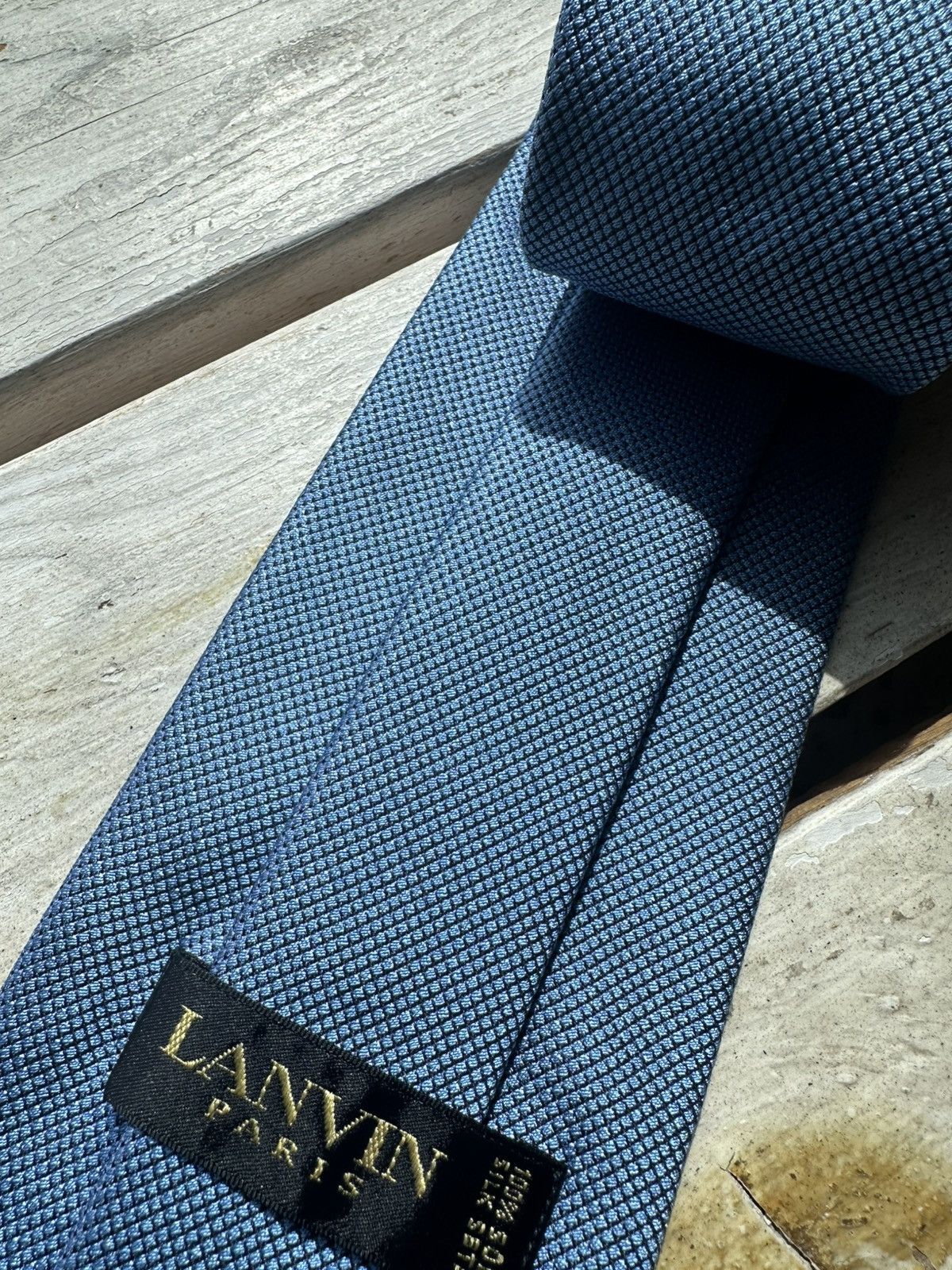 Lanvin × Vintage 🚨VINTAGE 90s Lanvin Men’s Tie Pure Silk luxury old money Size ONE SIZE - 4 Thumbnail