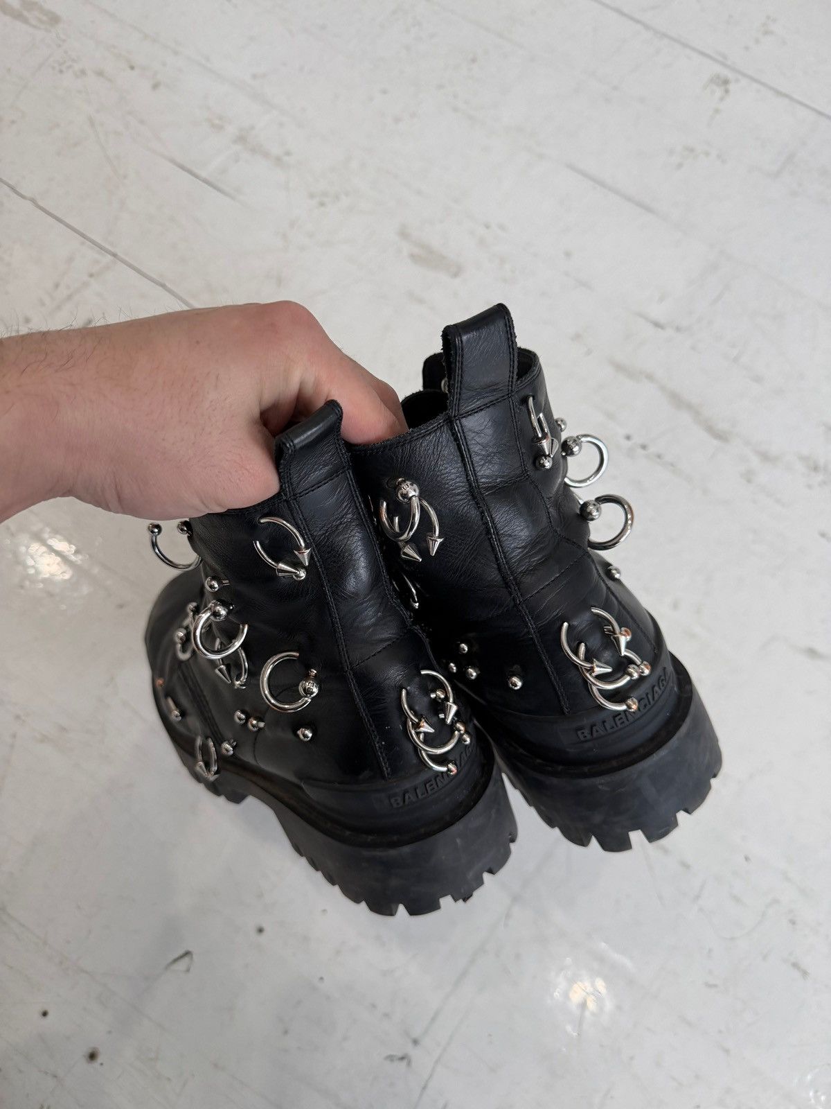 Balenciaga BALENCIAGA PIERCED STRIKE BOOTS Size US 11 / EU 44 - 3 Thumbnail