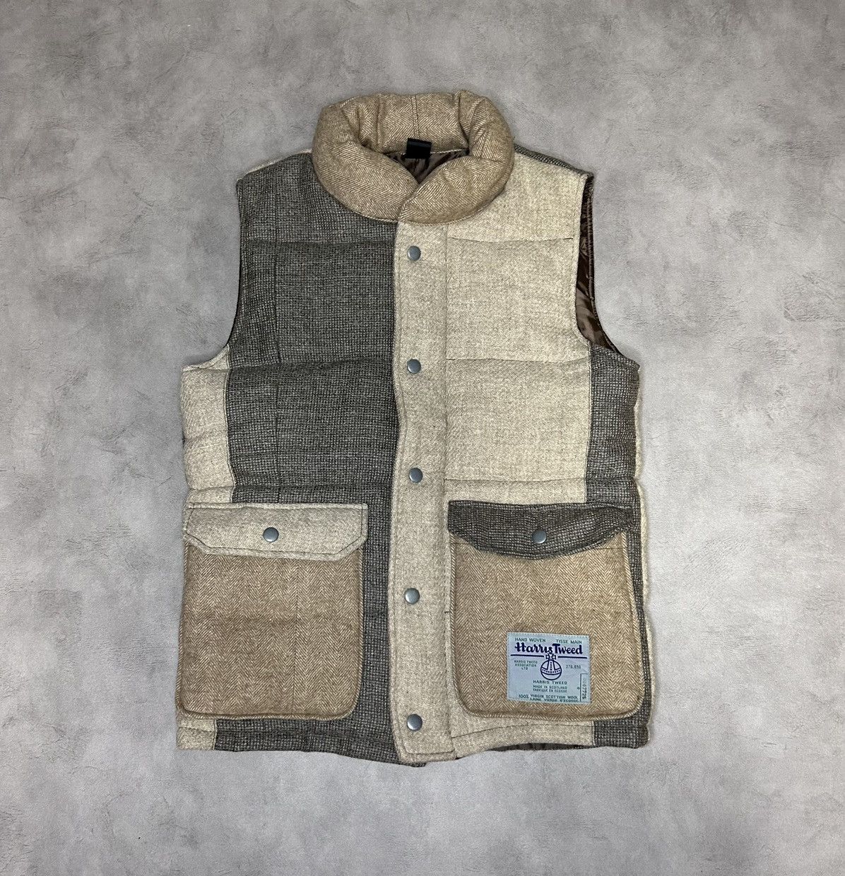 Harris Tweed Men’s Vest Wool Size:M