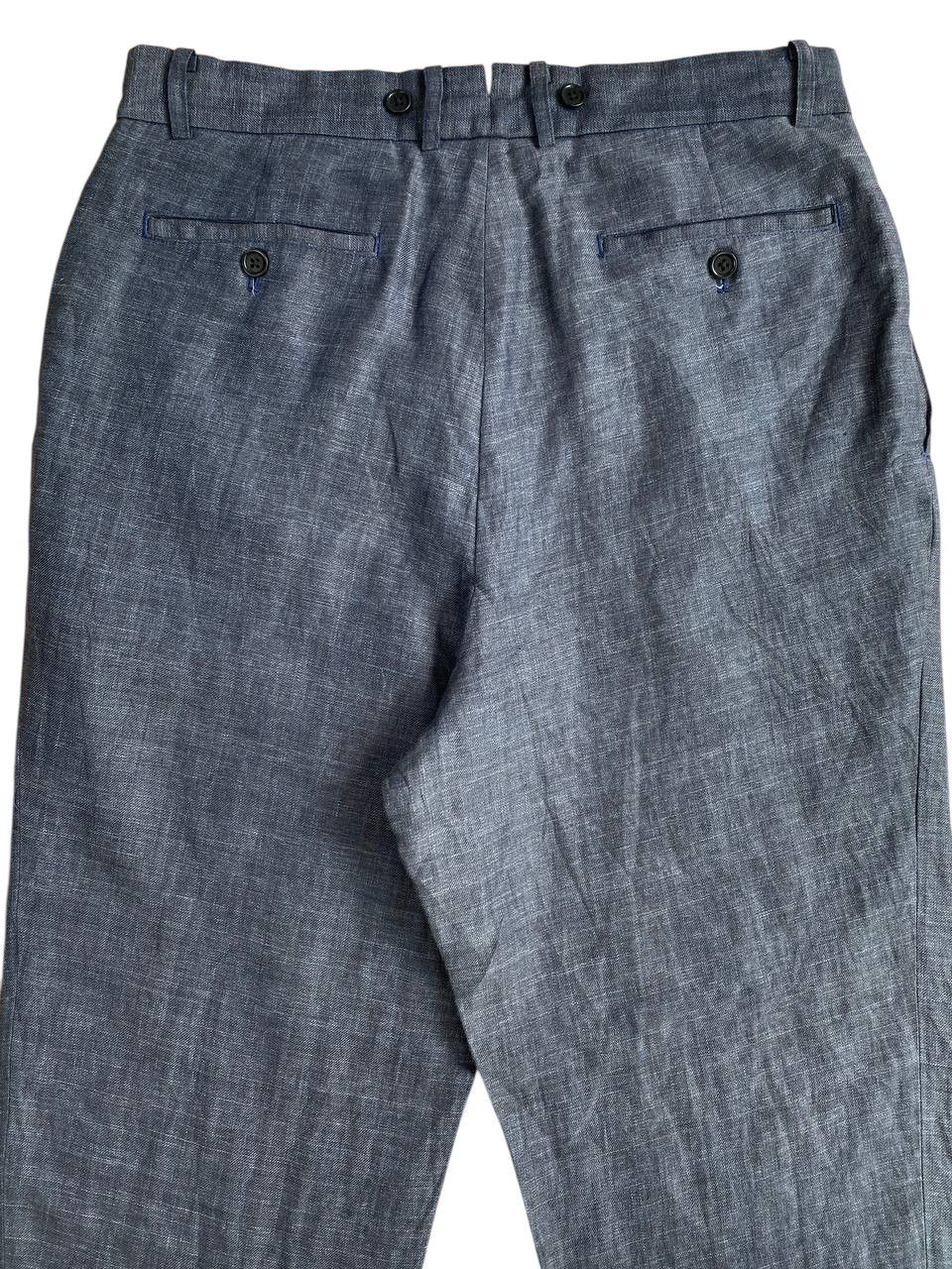 Nigel Cabourn Nigel Cobourn Blue Linen Ballon Fit Pants Size US 34 / EU 50 - 8 Thumbnail