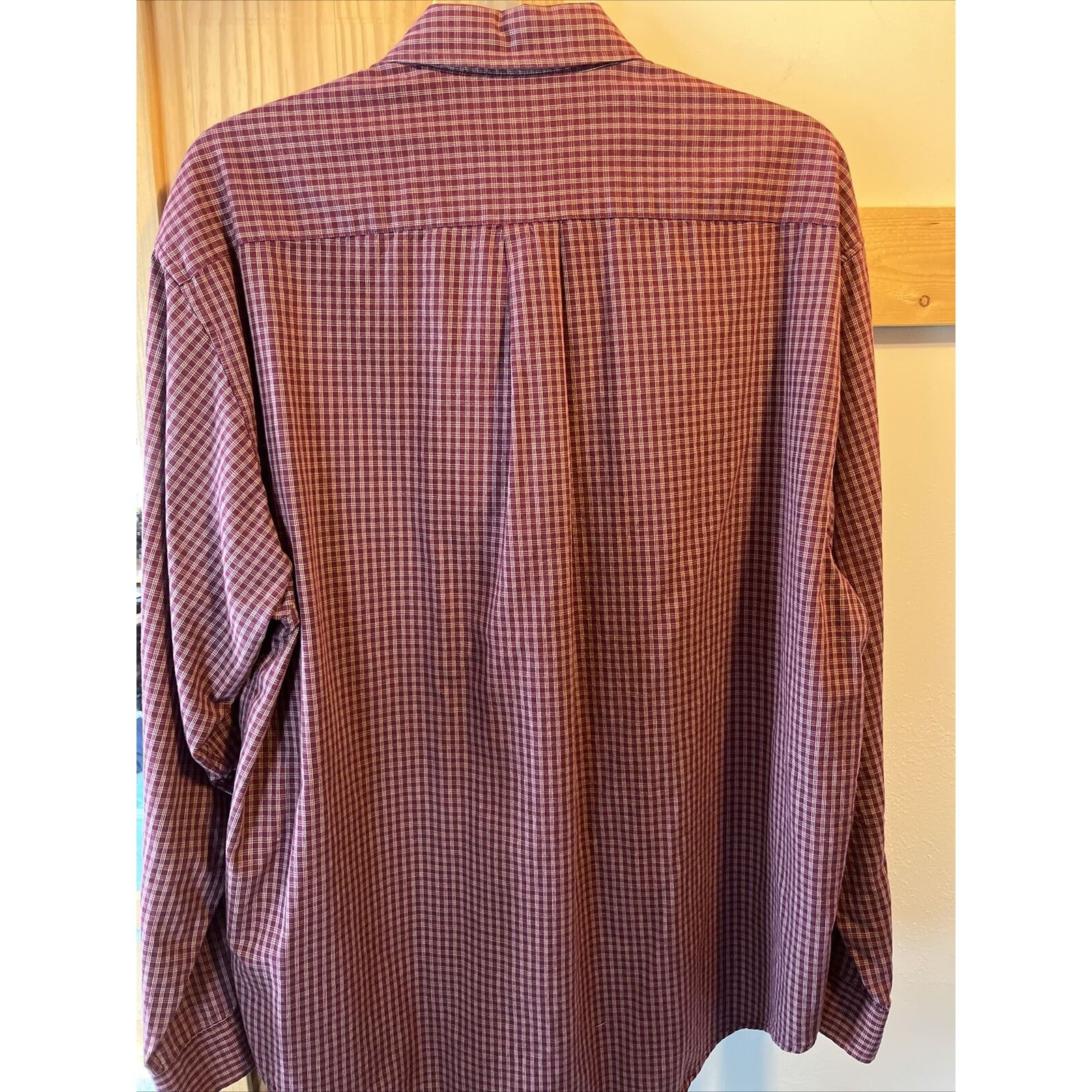 Other vesi sportswear men’s L burgundy check Montana cotton shirt Size US L / EU 52-54 / 3 - 13 Thumbnail