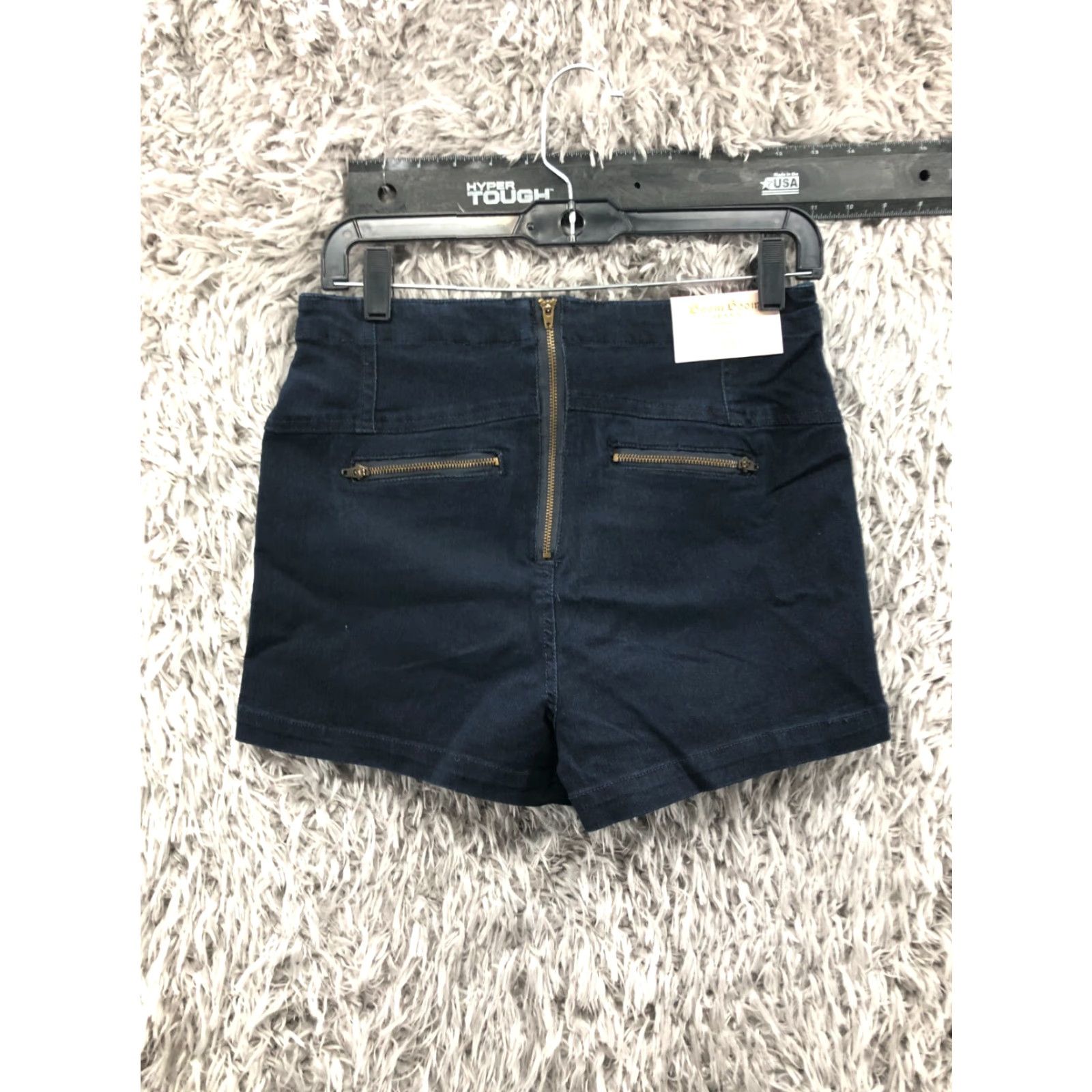 Denime Boom Boom Jeans Boyfriend Shorts Juniors Size 11 Dark Wash Blue Denim Short Size 32" / US 10 / IT 46 - 6 Thumbnail