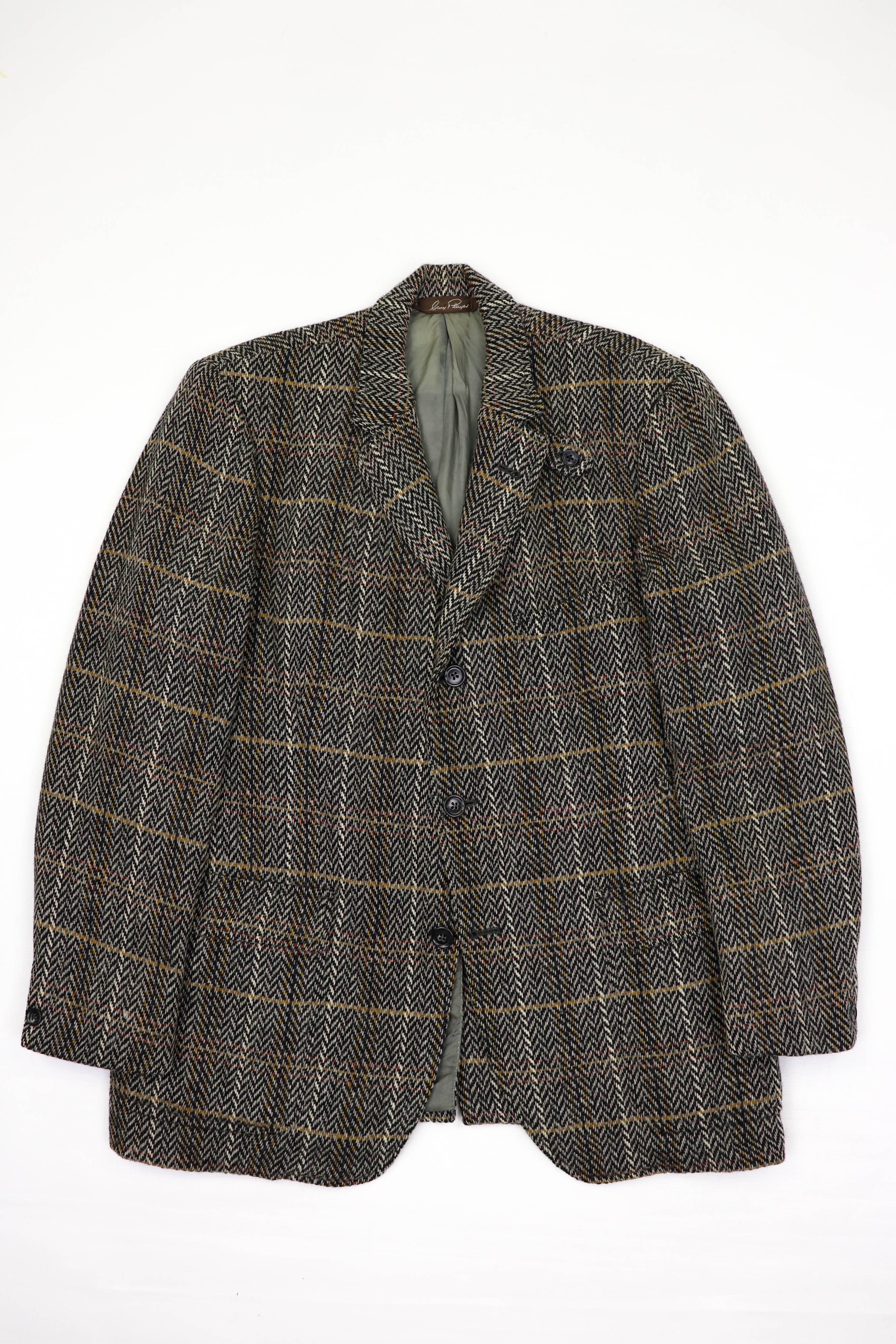 DAKS 80s Vintage DAKS Tartan Heavy Tweed Wool Sport Coat Blazer Size 40R - 1 Thumbnail