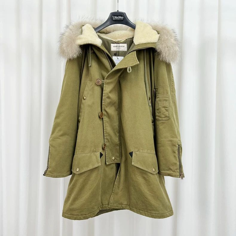 Saint Laurent Paris Saint Laurent Parka with Fur Collar Size US M / EU 48-50 / 2 - 1 Thumbnail