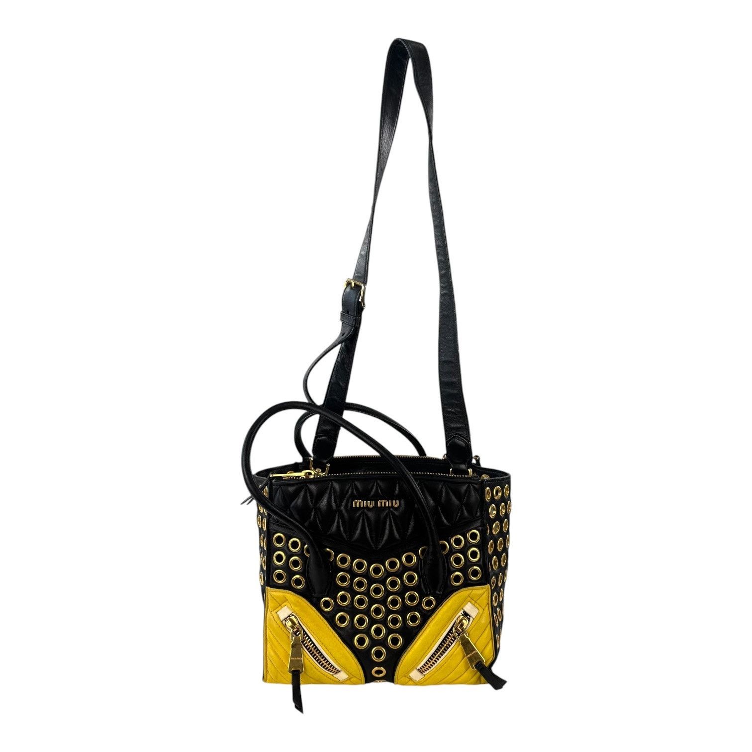 Miu Miu Miu Miu Biker Grommet Tote Bag Size ONE SIZE - 4 Thumbnail