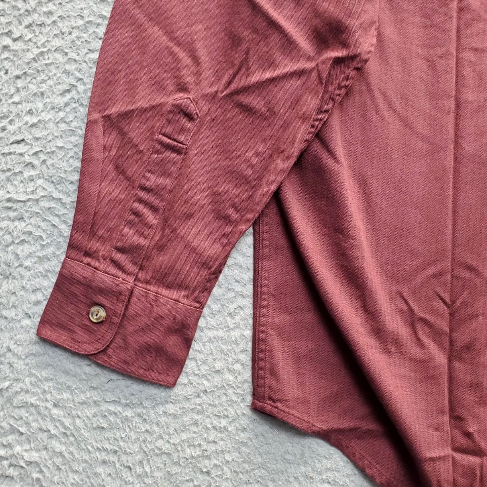 Chaps Chaps Men's Burgundy Oversized Shirt Button-Up Long Sleeve Collared Shirt - Size L Size US L / EU 52-54 / 3 - 8 Thumbnail