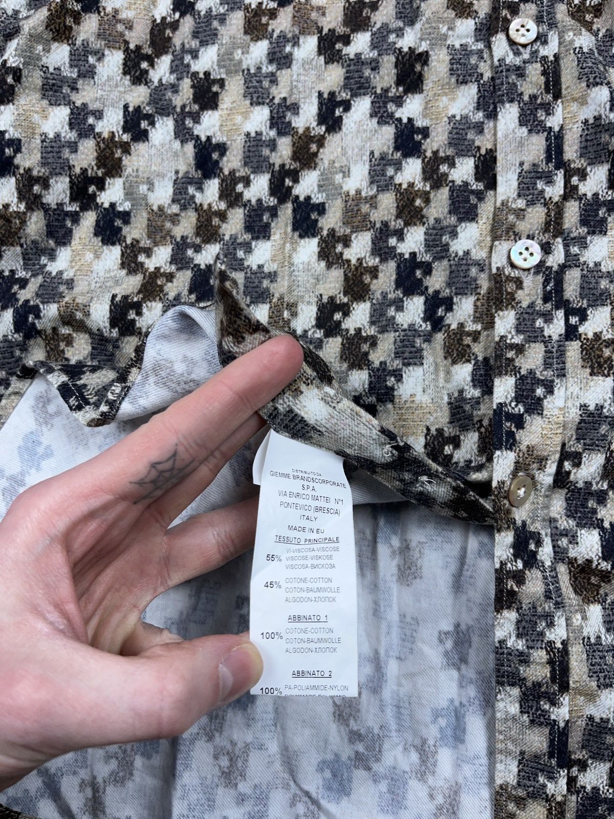 Designer ➕ crazy pattern luxury DNL puzzle Button up shirt Size US L / EU 52-54 / 3 - 5 Thumbnail