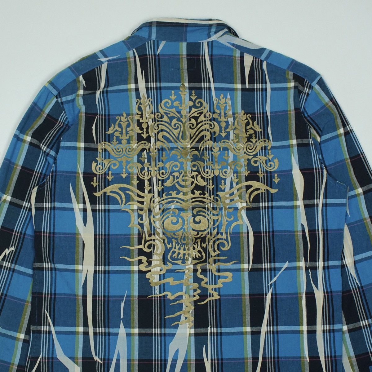 PPFM *NoTariff PPFM Plaid Tribal Printed Shirt Size US S / EU 44-46 / 1 - 5 Thumbnail