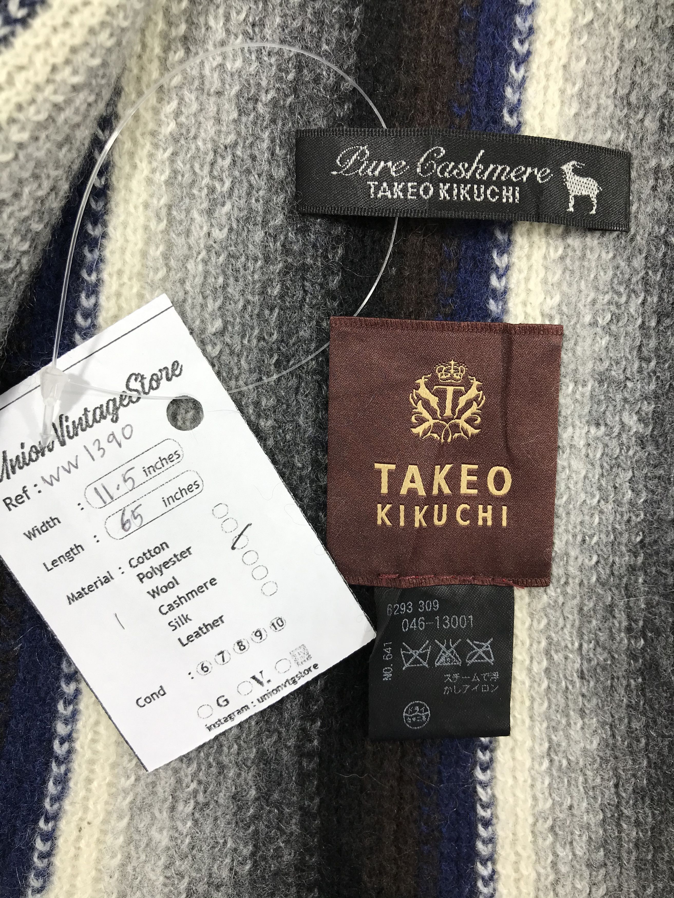 Takeo Kikuchi × Vintage Takeo Kikuchi Scarf / Muffler / Neckwear - WW1390 Size ONE SIZE - 4 Thumbnail