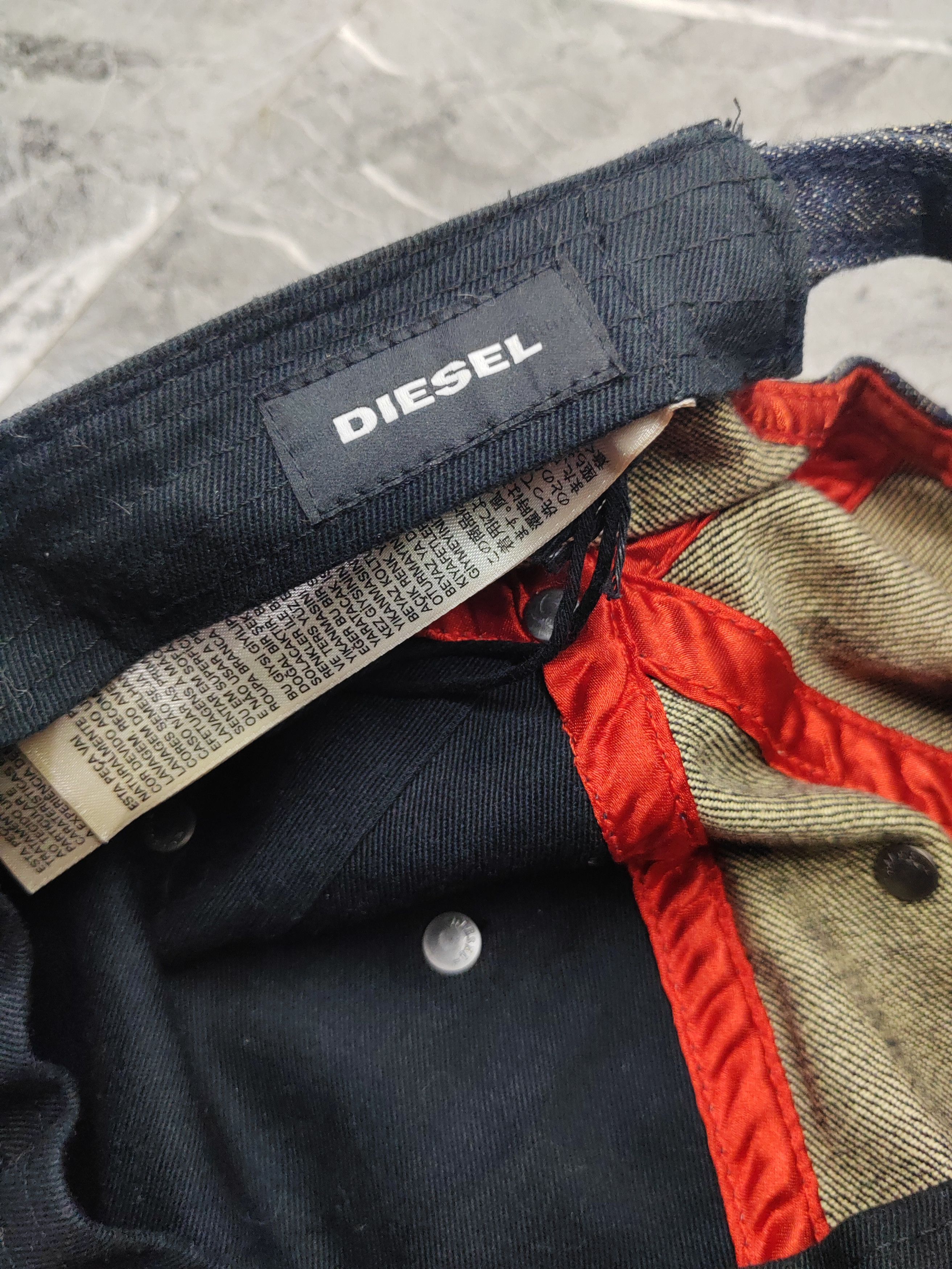 Diesel Vintage Diesel Denim Japanese Distressed Style Cap Hat Size ONE SIZE - 9 Thumbnail