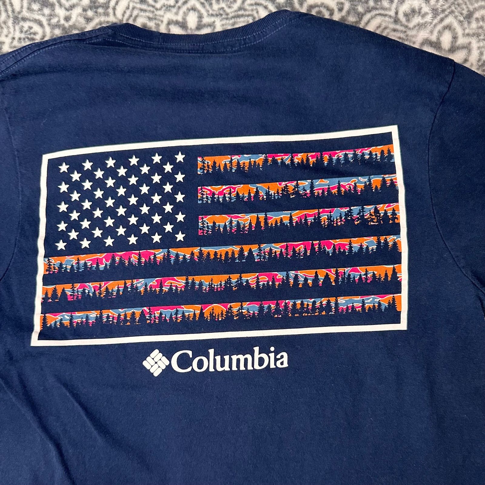 Columbia Columbia Crew Neck Graphic Tee American Flag Short Sleeve Sm Size US S / EU 44-46 / 1 - 4 Thumbnail