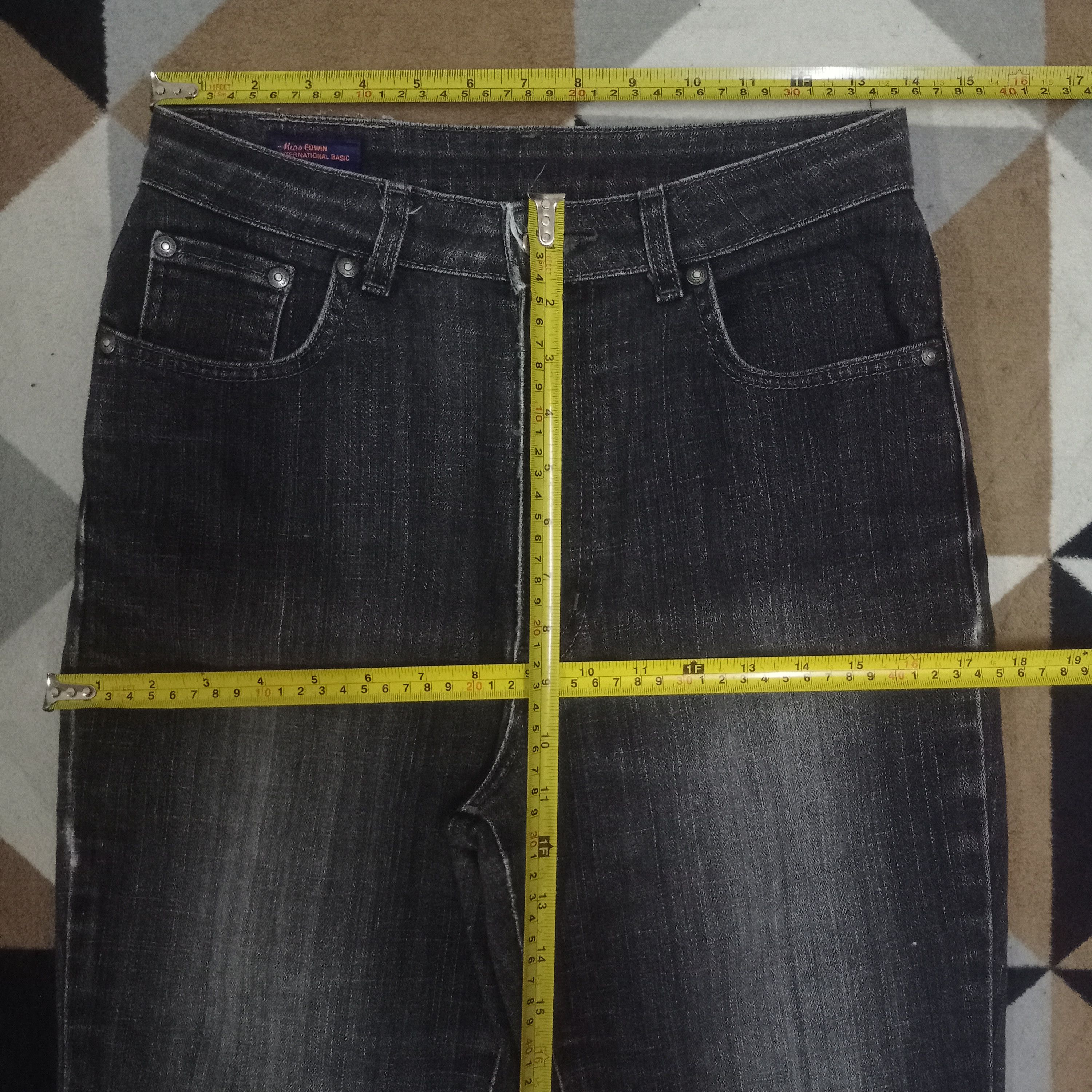 Edwin × Japanese Brand Vintage Edwin Japan Faded Black Distressed Jeans Size US 28 / EU 44 - 9 Thumbnail