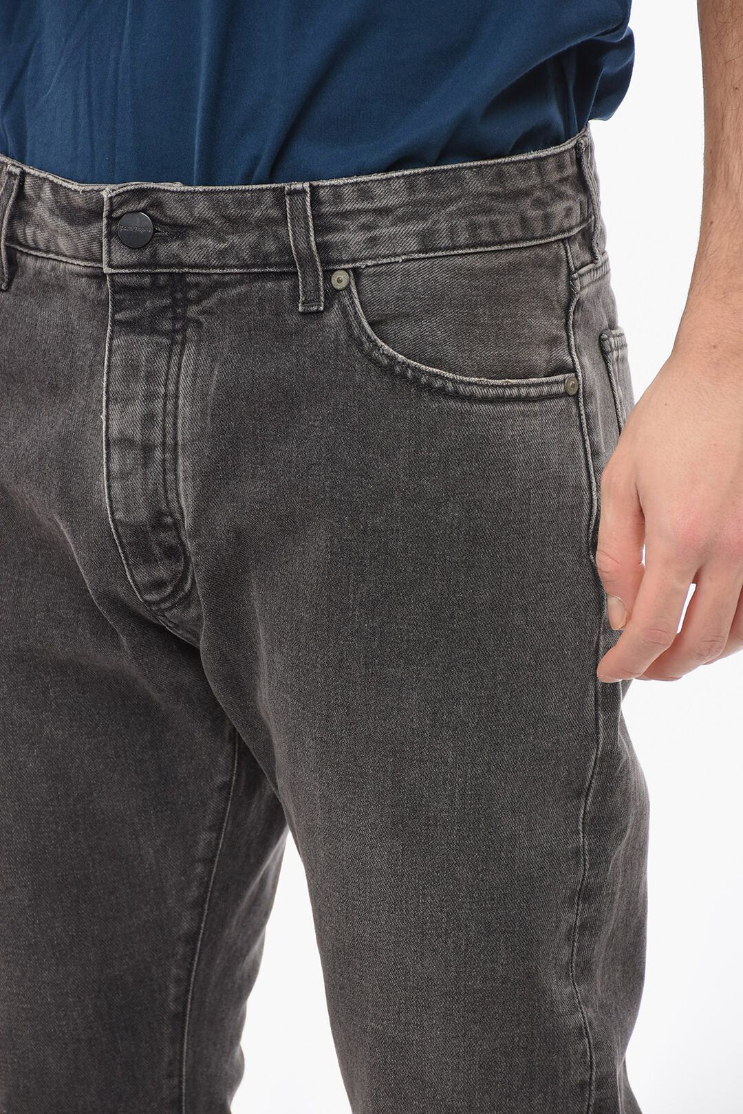 Palm Angels og1mm0326 Regular Fit Denim in Grey Size US 31 - 3 Thumbnail