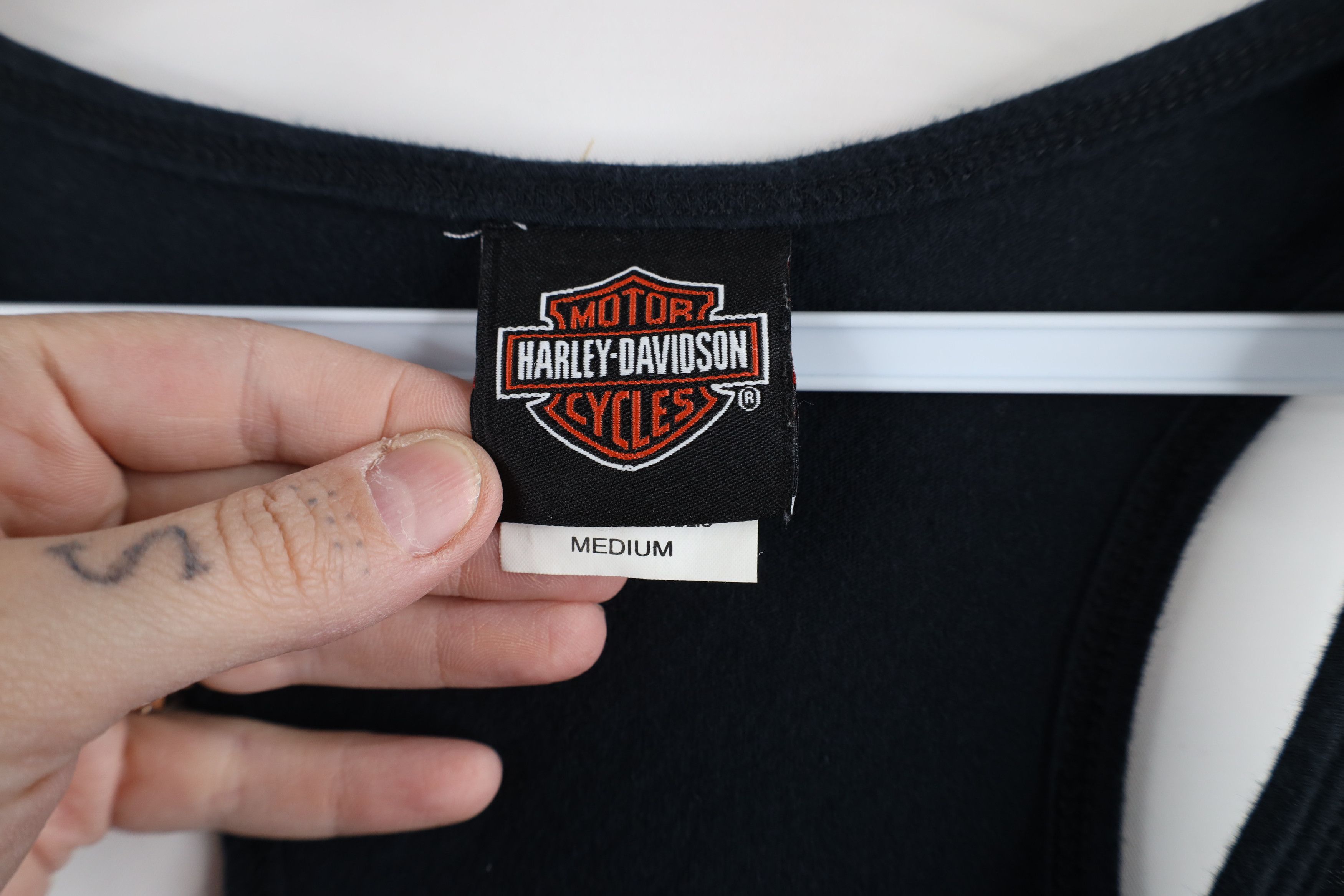 Harley Davidson × Vintage Vintage Y2K Harley Davidson Eagle Tank Top T-Shirt Black Size M / US 6-8 / IT 42-44 - 6 Thumbnail