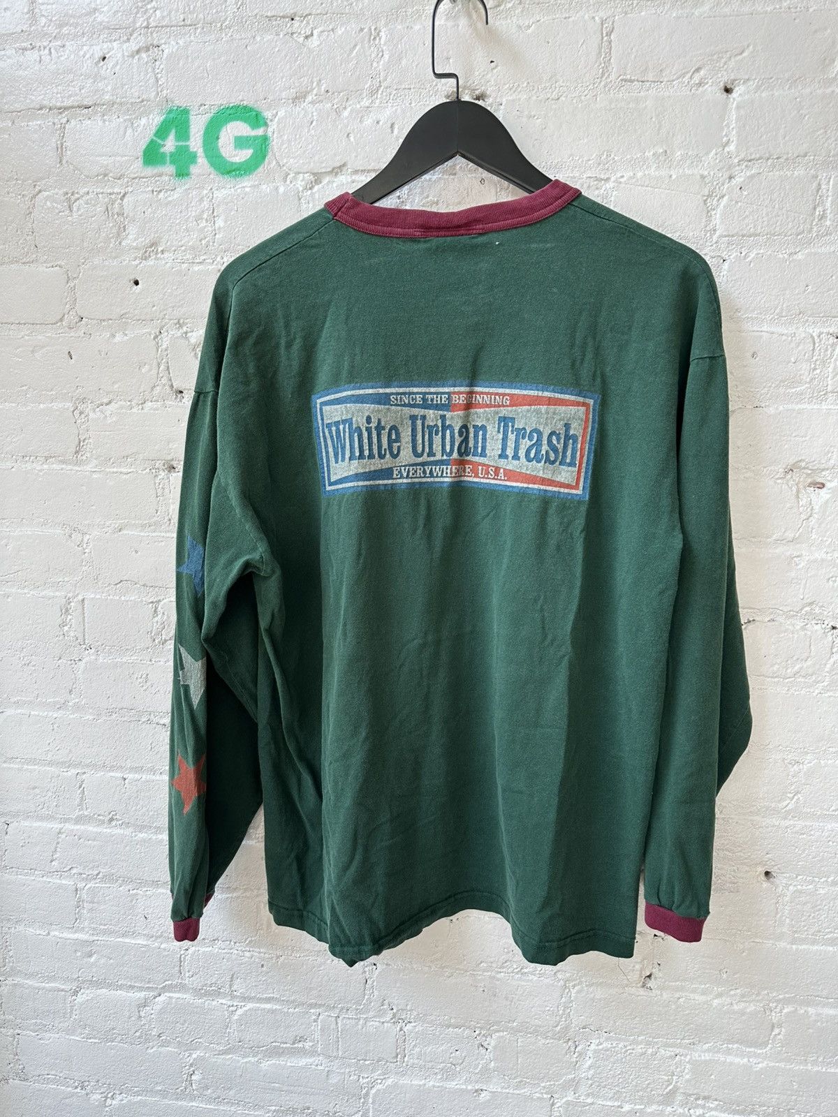 Vintage WHITE URBAN TRASH VINTAGE LONG SLEEVE Size US XL / EU 56 / 4 - 1 Thumbnail