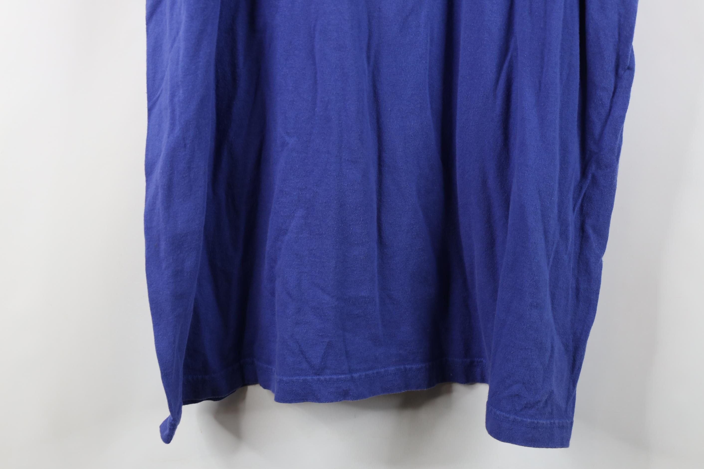 Polo Ralph Lauren Vintage 90s Ralph Lauren Center Logo T-Shirt Blue Cotton Size US XL / EU 56 / 4 - 14 Thumbnail