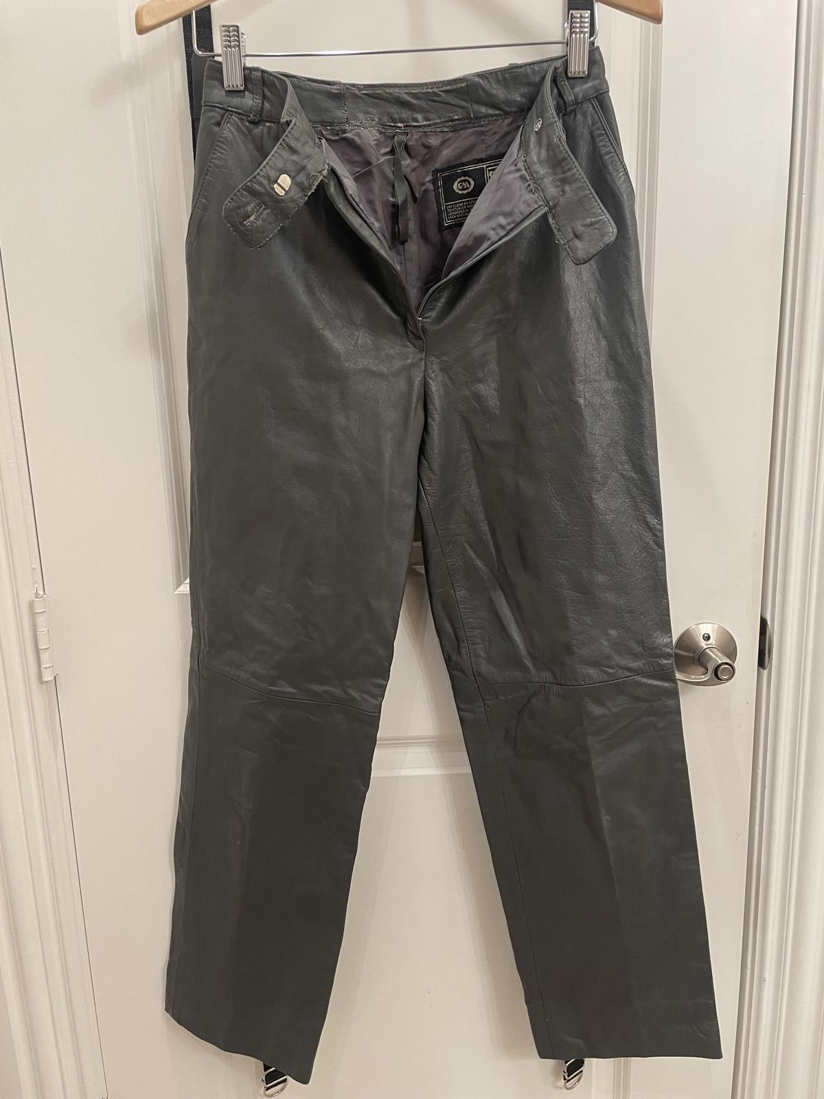 C&A Stylish C&A Genuine Leather Pants - Size 36 Size 36" / US 14 / IT 50 - 1 Thumbnail