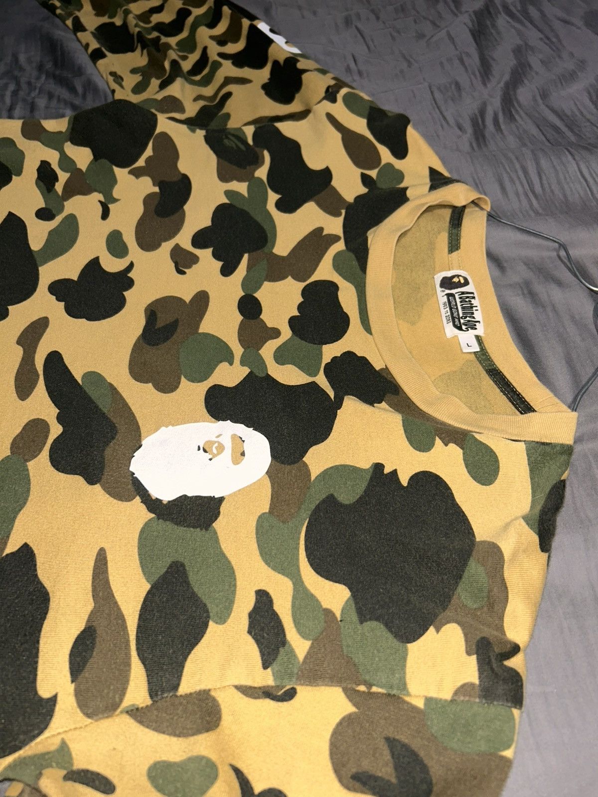 Bape Bape Camo Long Sleeve T-Shirt (L) Size US L / EU 52-54 / 3 - 8 Thumbnail