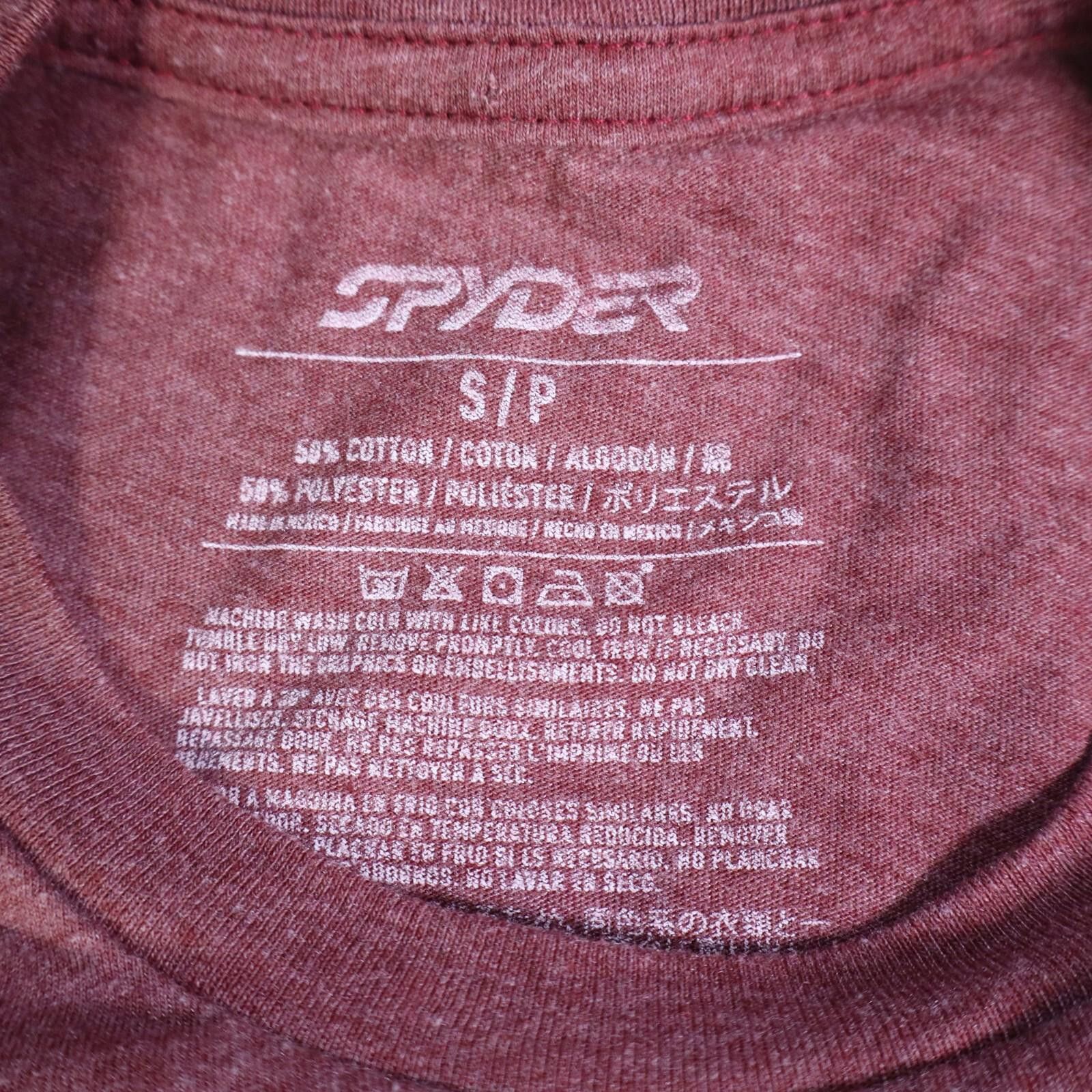 Spyder Spyder T-Shirt Adult Small Maroon Heather Red Graphic Print Size US S / EU 44-46 / 1 - 5 Thumbnail
