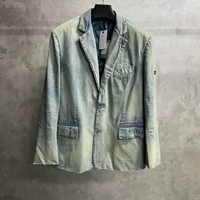 Balenciaga Balenciaga Distressed Denim Suit Jacket - dmc Size US S / EU 44-46 / 1 - 1 Thumbnail