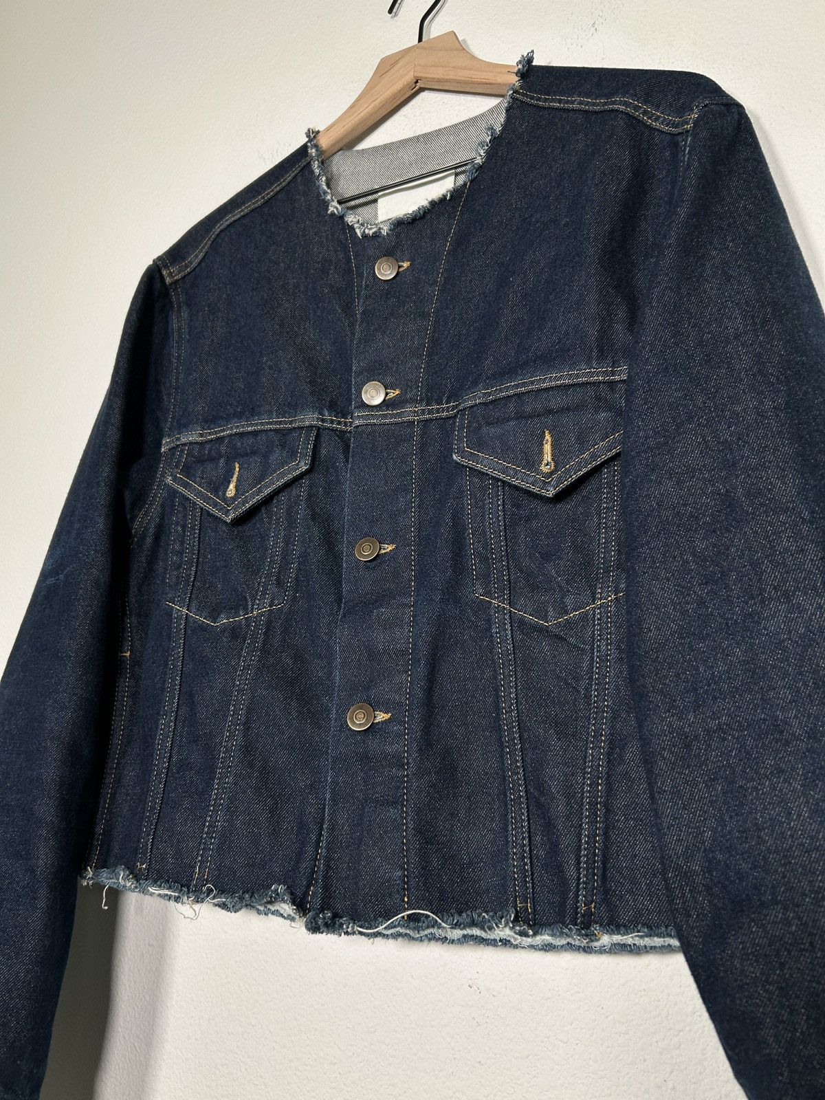 Maison Margiela FW23 Distressed Cut Off Denim Jacket Size US M / EU 48-50 / 2 - 2 Thumbnail
